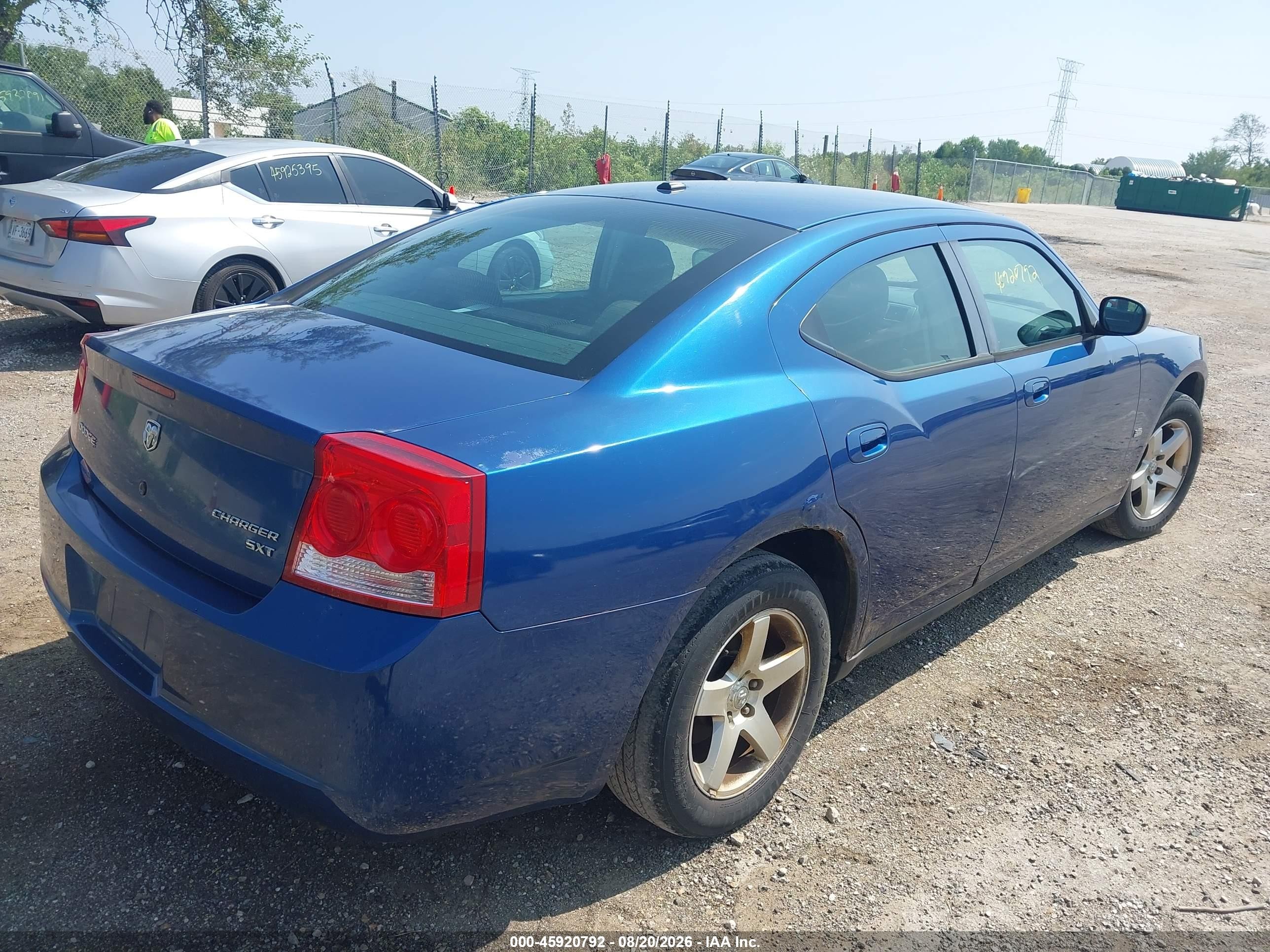 2009 Dodge Charger Sxt Синий vin: 2B3KA33V19H513038