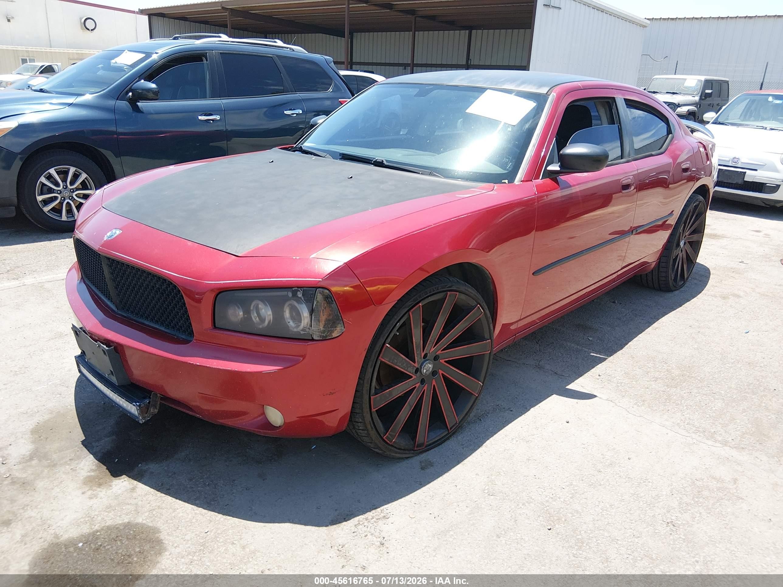 2009 Dodge Charger Sxt Red vin: 2B3KA33V19H532947