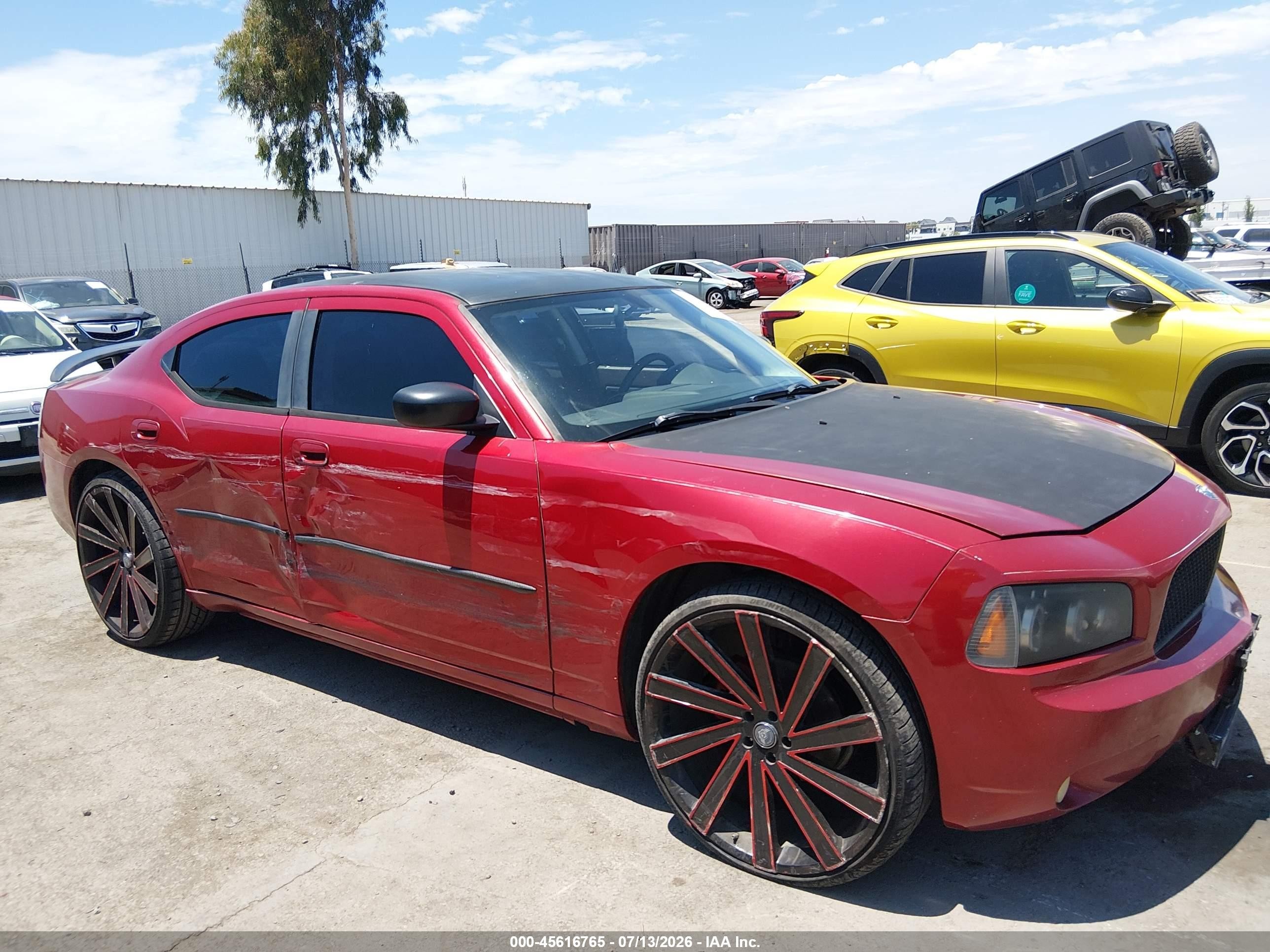 2009 Dodge Charger Sxt Red vin: 2B3KA33V19H532947