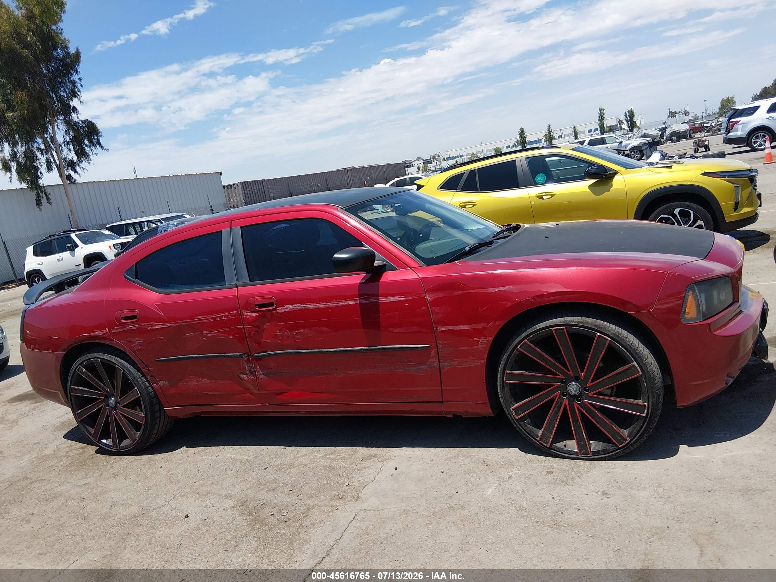 2009 Dodge Charger Sxt Red vin: 2B3KA33V19H532947