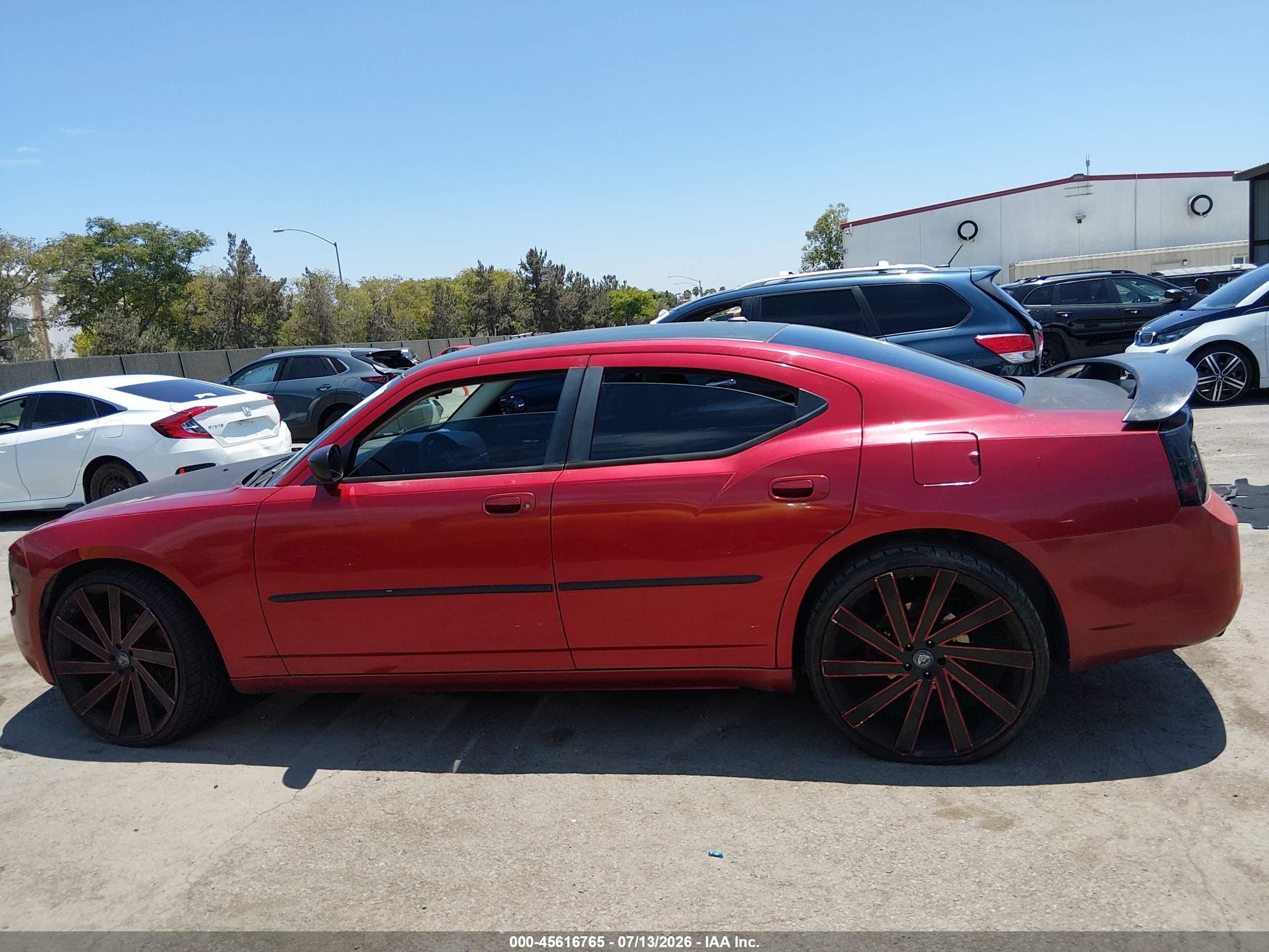 2009 Dodge Charger Sxt Red vin: 2B3KA33V19H532947