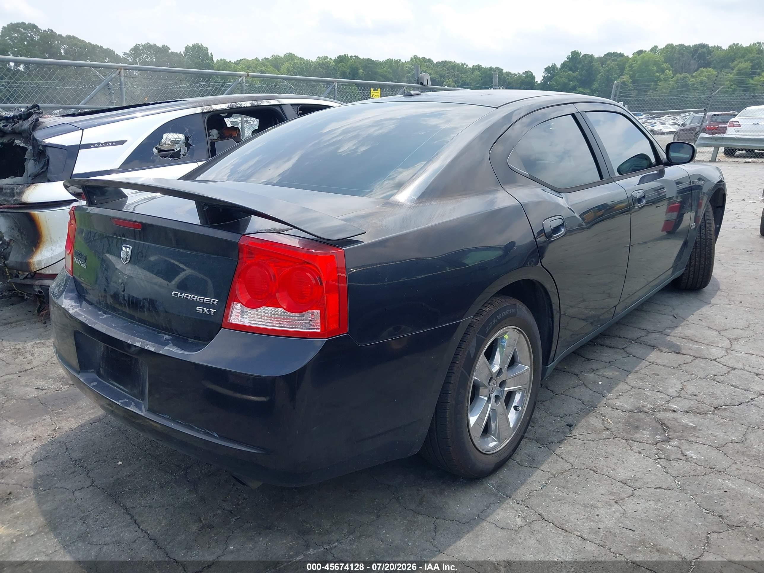 2009 Dodge Charger Sxt Черный vin: 2B3KA33V29H506504