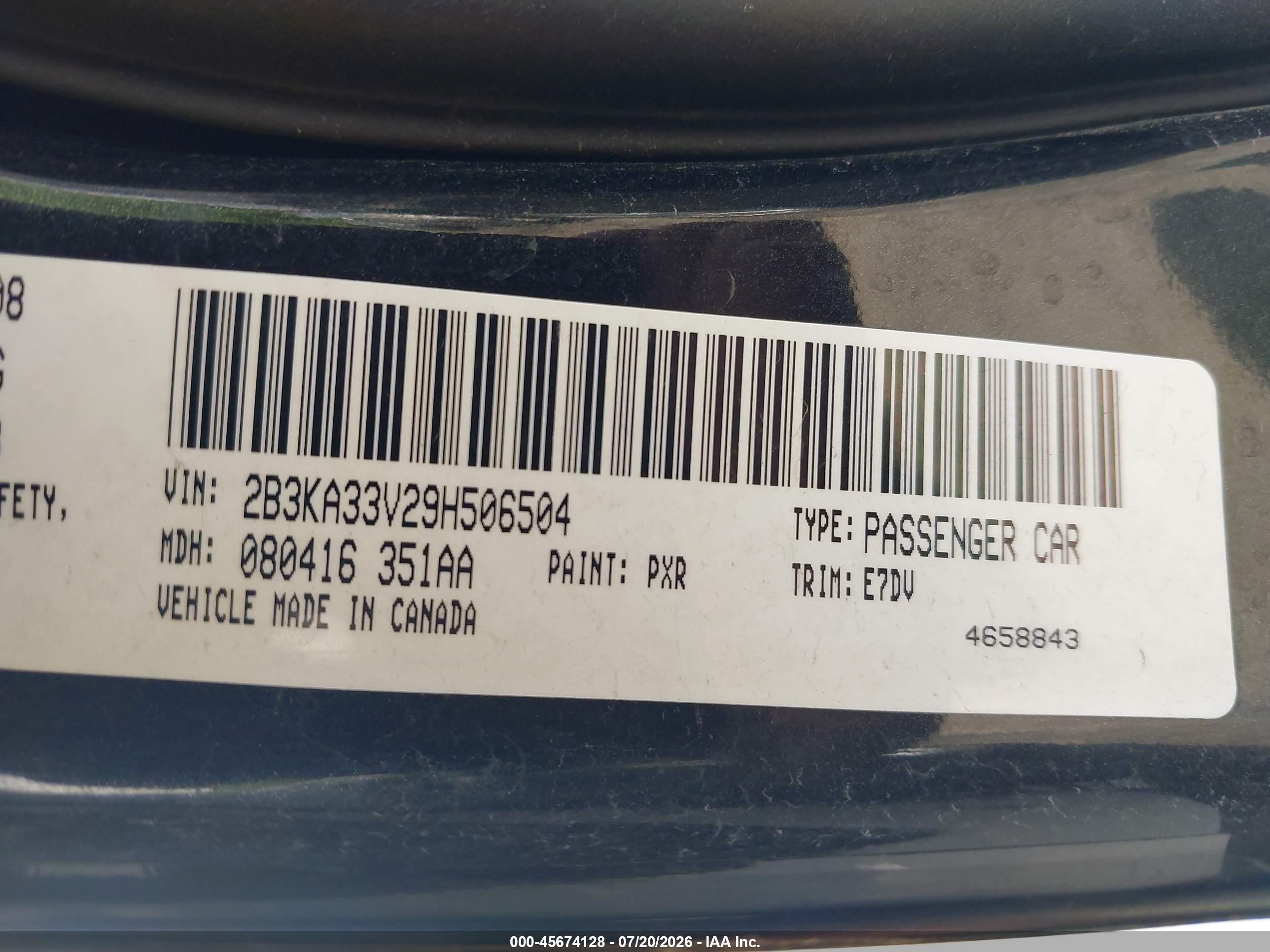 2009 Dodge Charger Sxt Черный vin: 2B3KA33V29H506504