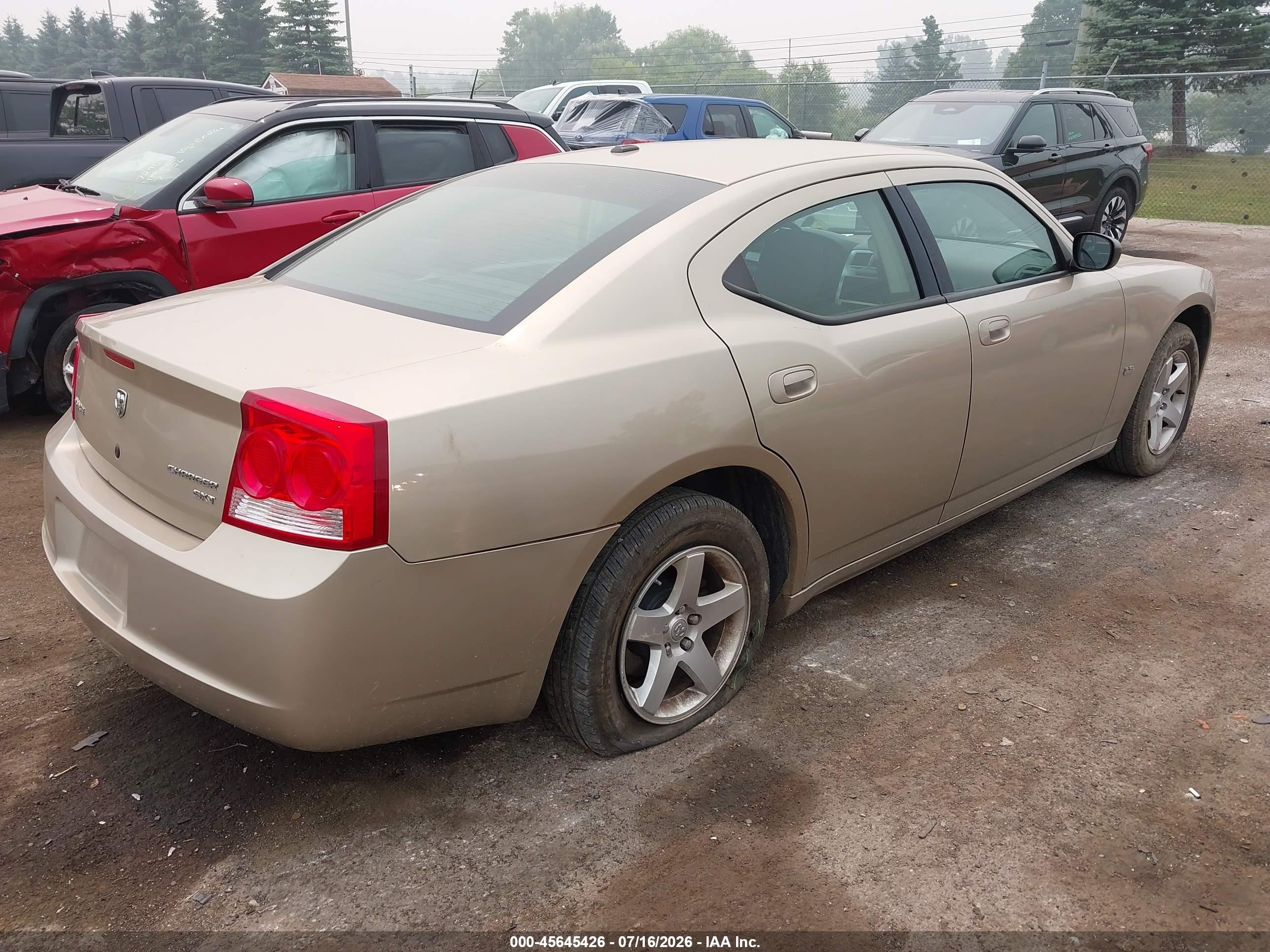 2009 Dodge Charger Sxt Gold vin: 2B3KA33V79H613810