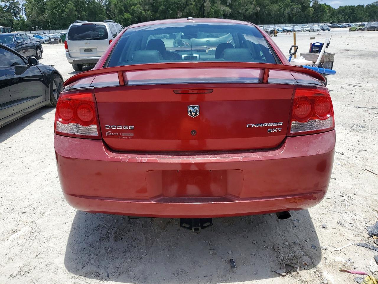 2009 Dodge Charger Sxt Red vin: 2B3KA33V99H576677