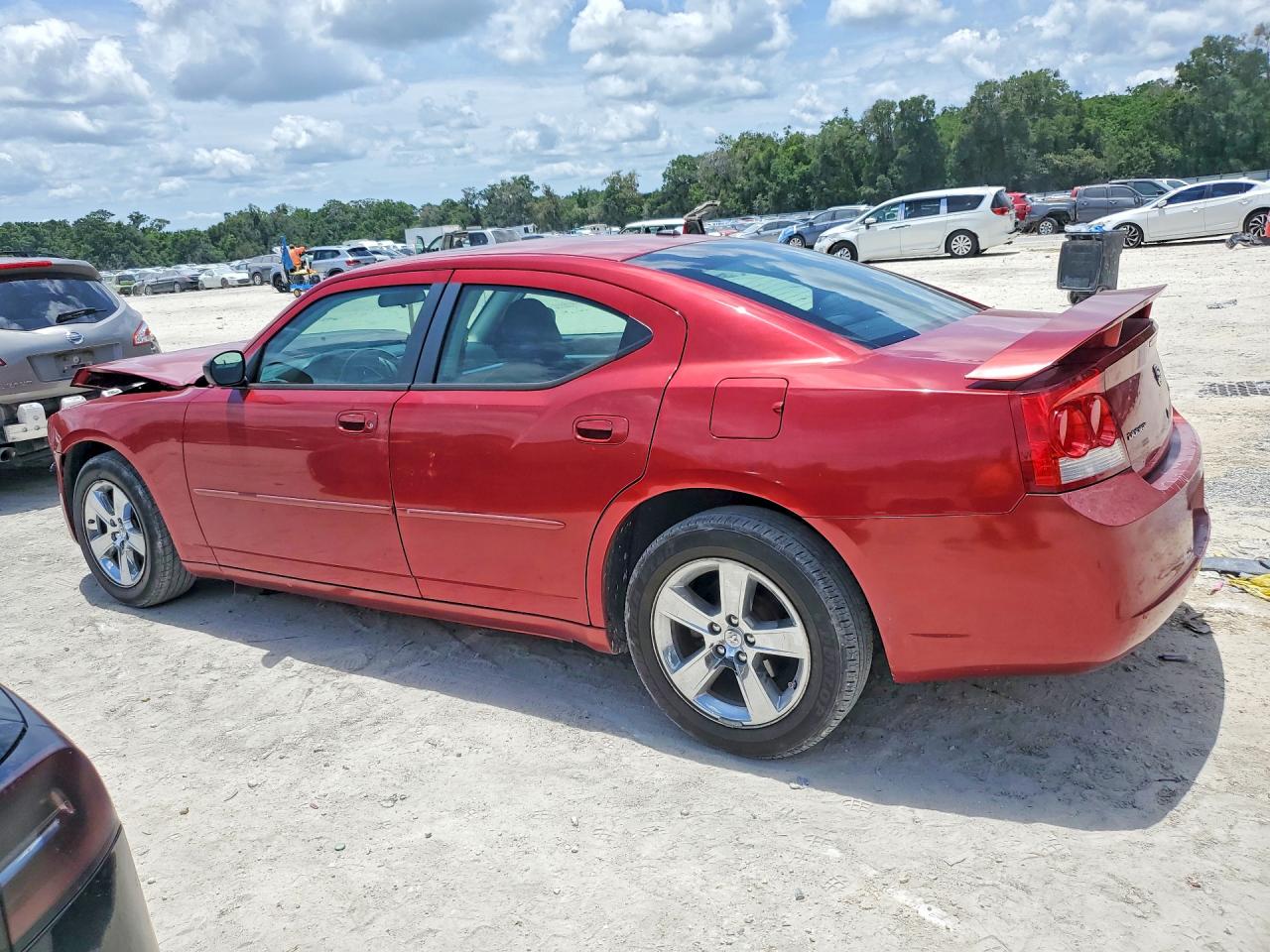 2009 Dodge Charger Sxt Red vin: 2B3KA33V99H576677