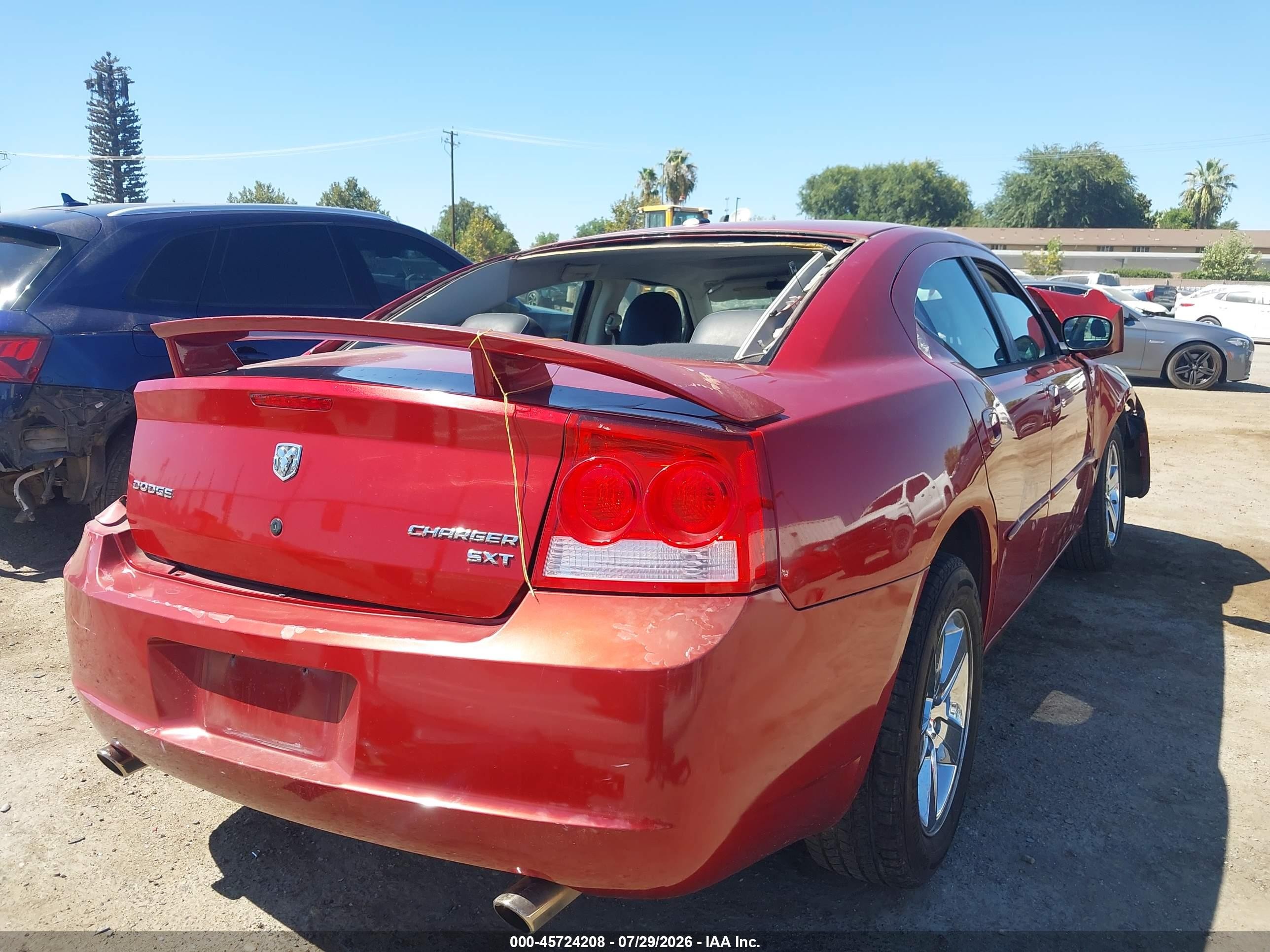 2009 Dodge Charger Sxt Red vin: 2B3KA33VX9H503835