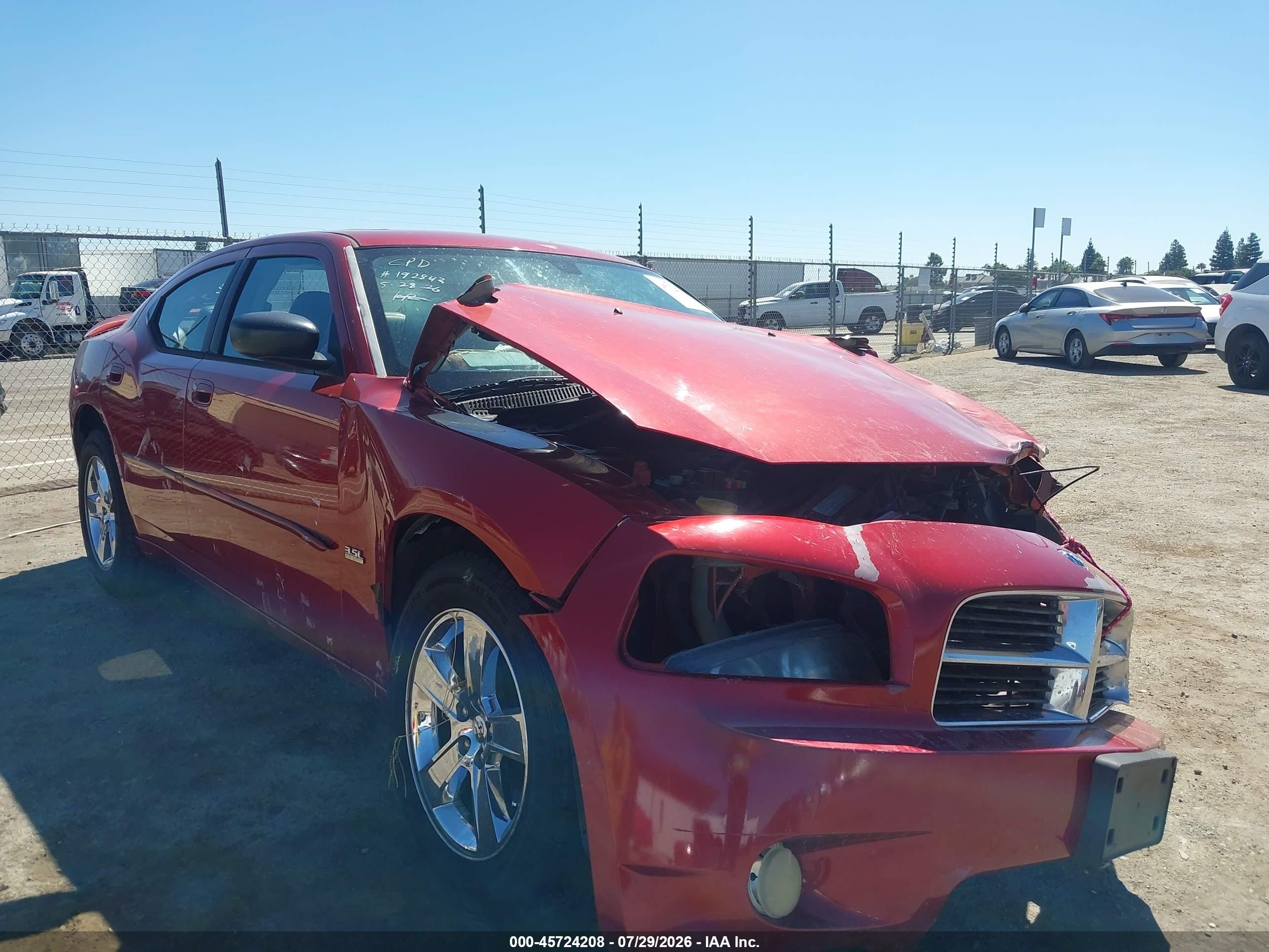 2009 Dodge Charger Sxt Красный vin: 2B3KA33VX9H503835