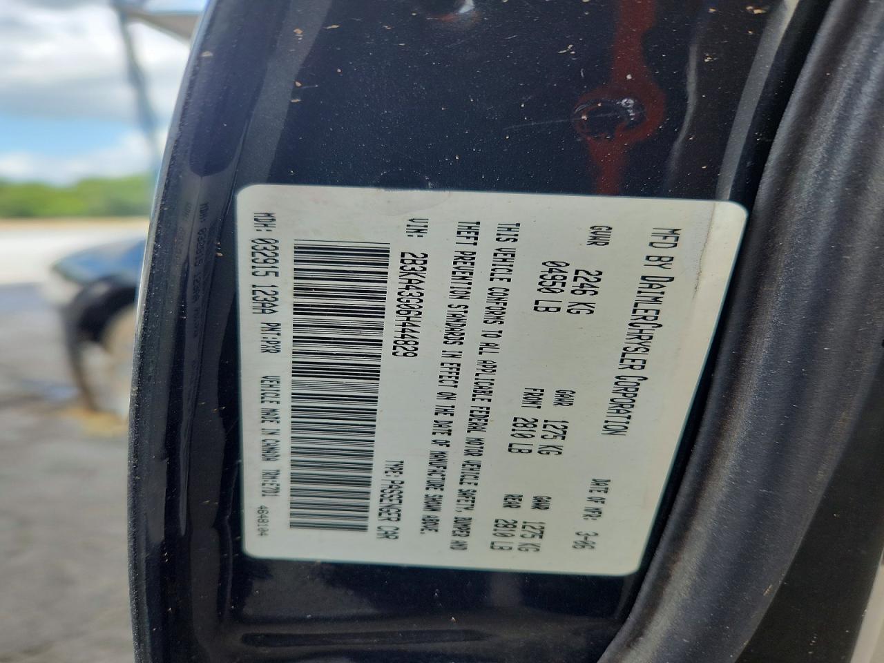 2006 Dodge Charger Se Black vin: 2B3KA43G06H444829