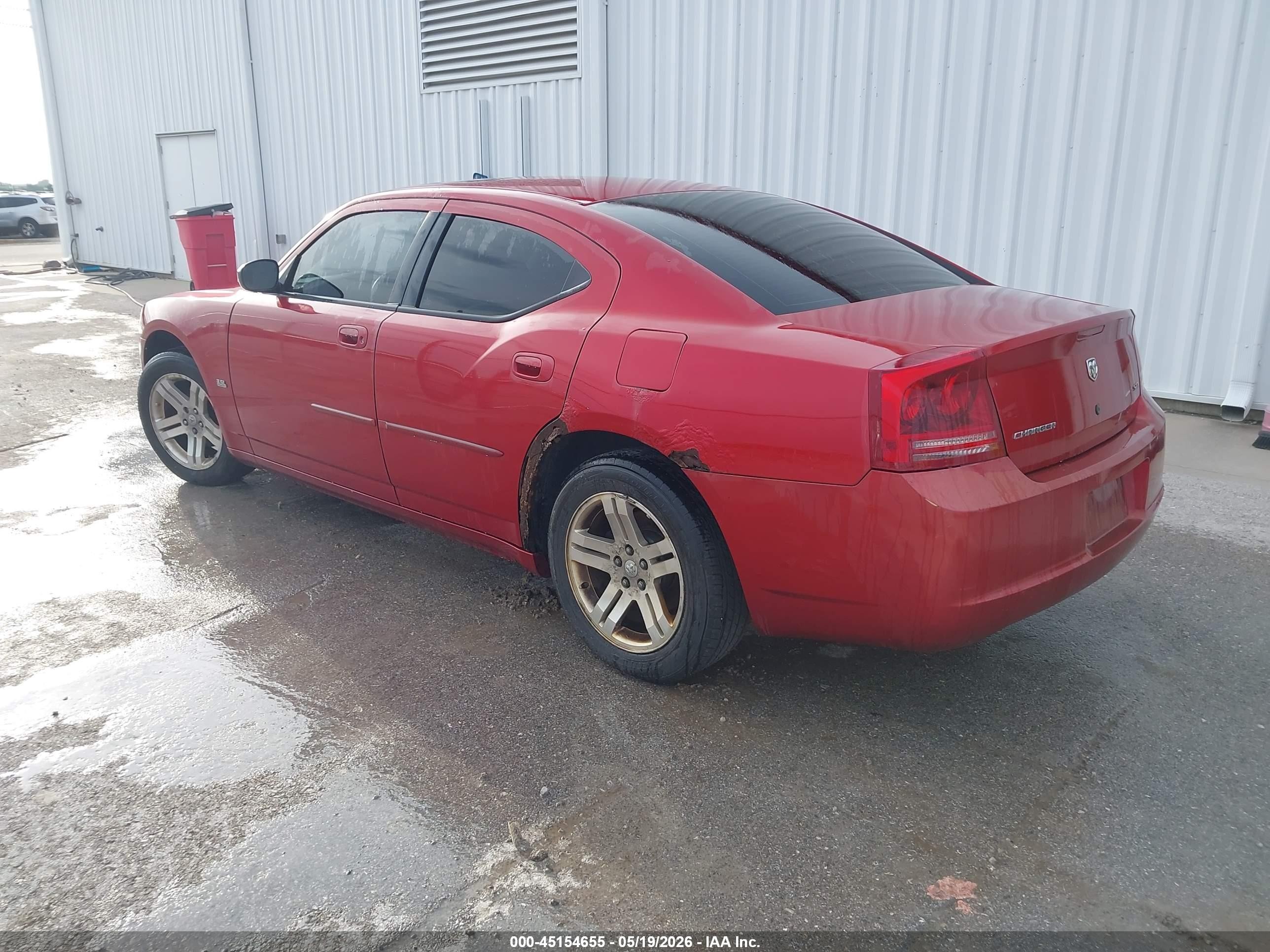 2007 Dodge Charger   Red vin: 2B3KA43G07H601938