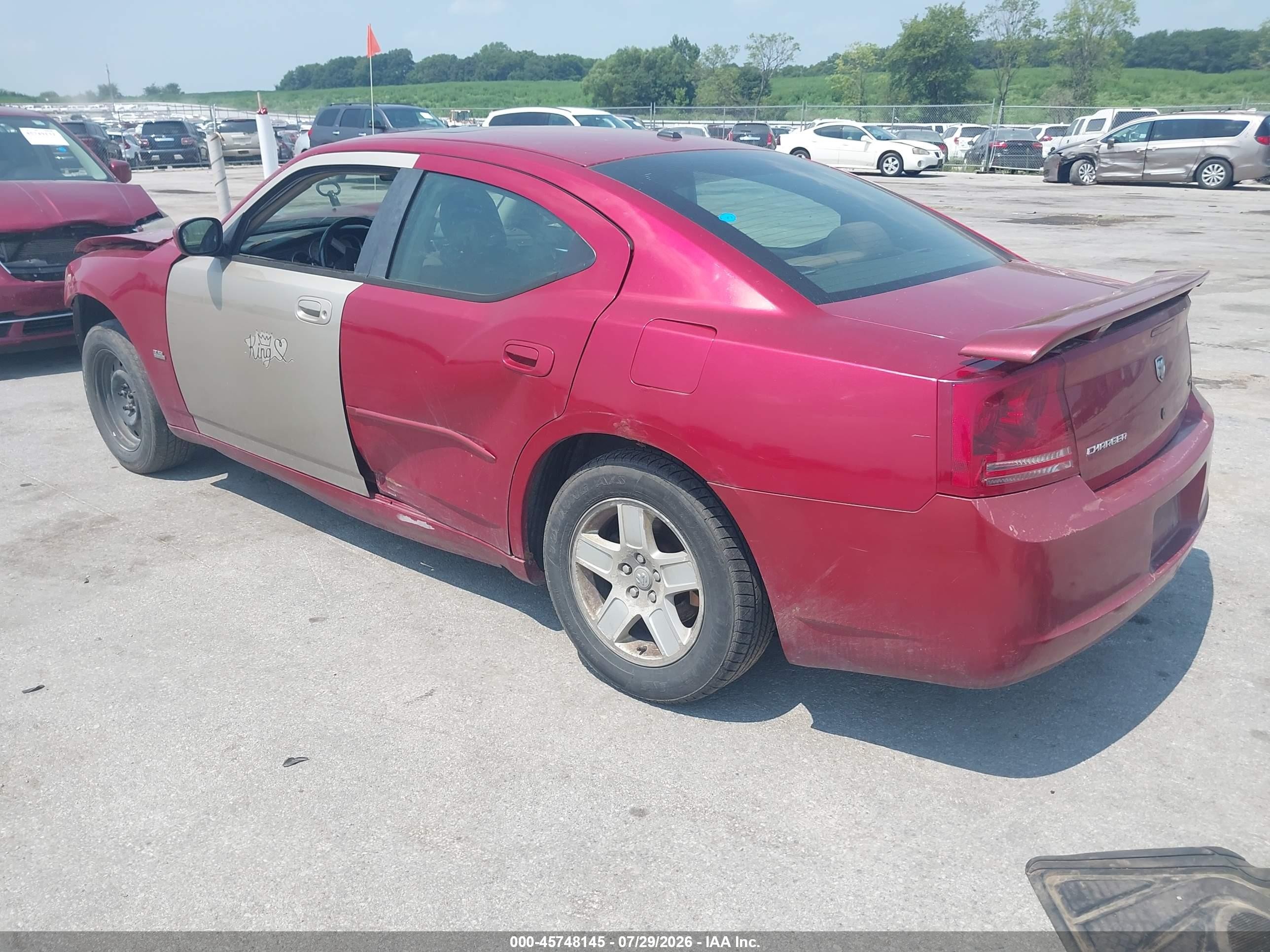 2007 Dodge Charger   Red vin: 2B3KA43G17H719755