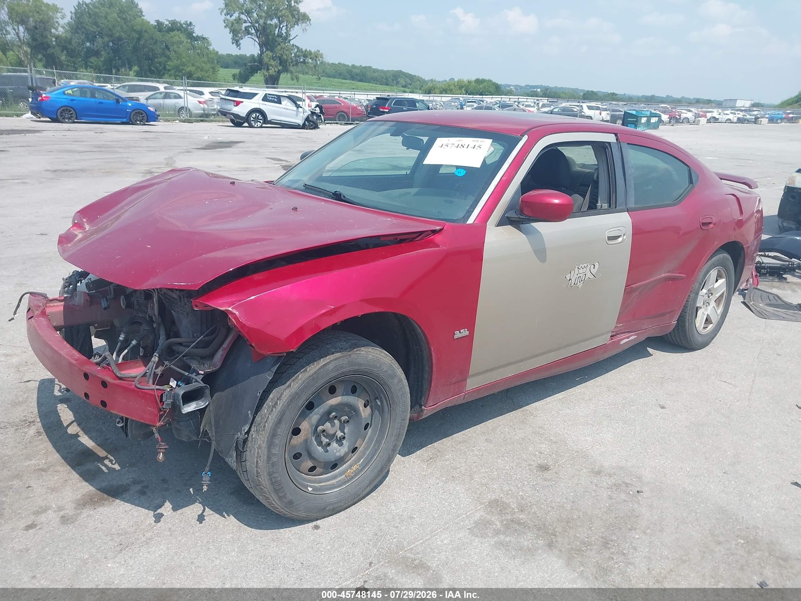 2007 Dodge Charger   Red vin: 2B3KA43G17H719755