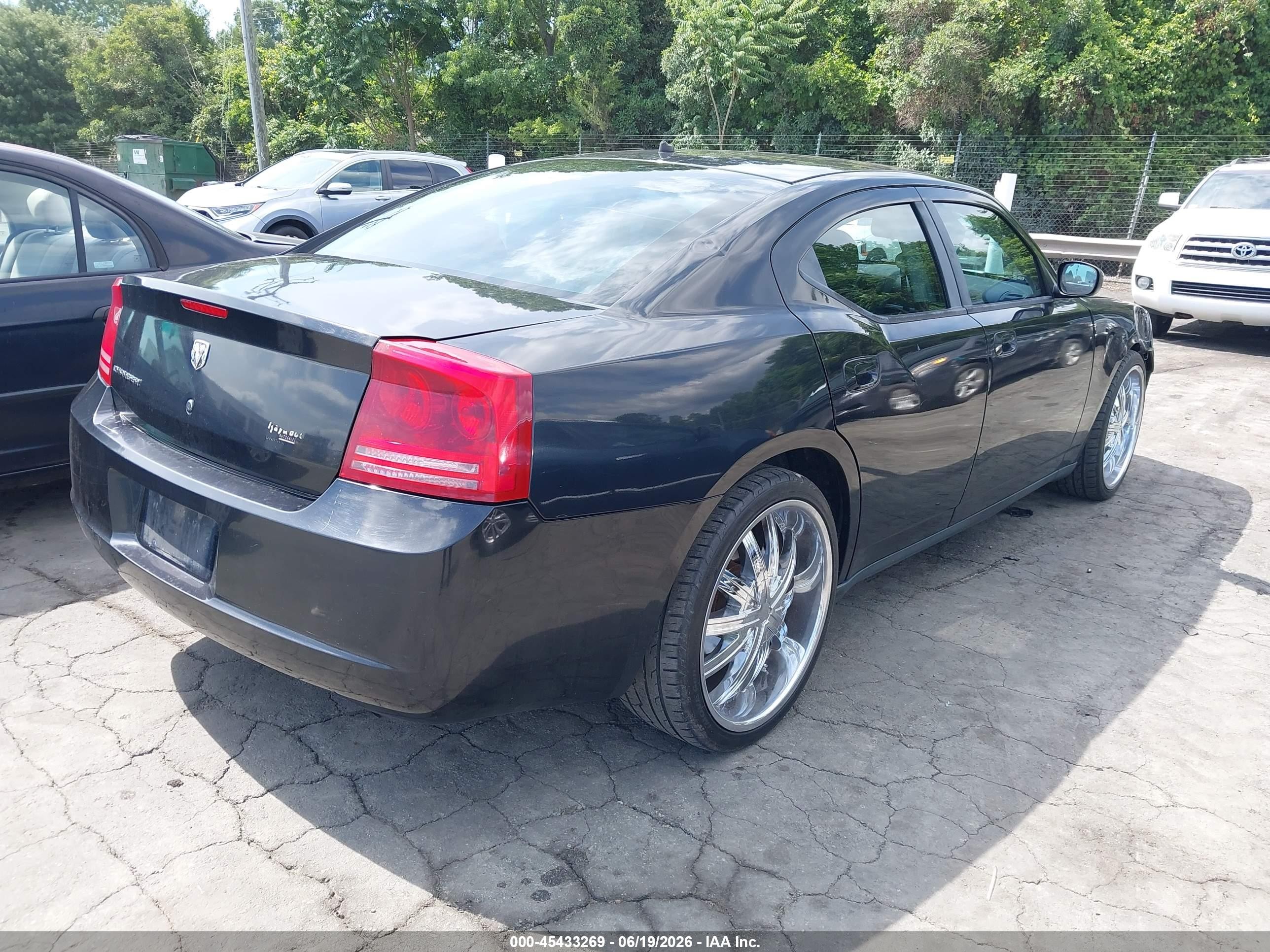 2008 Dodge Charger   Black vin: 2B3KA43G18H173248