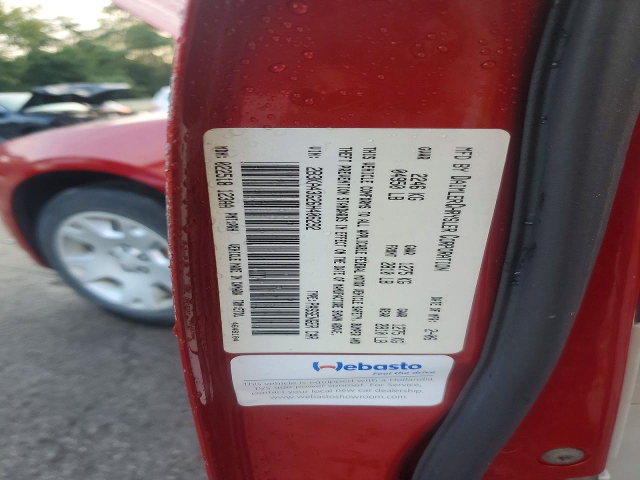 2006 Dodge Charger Se Red vin: 2B3KA43G26H406292