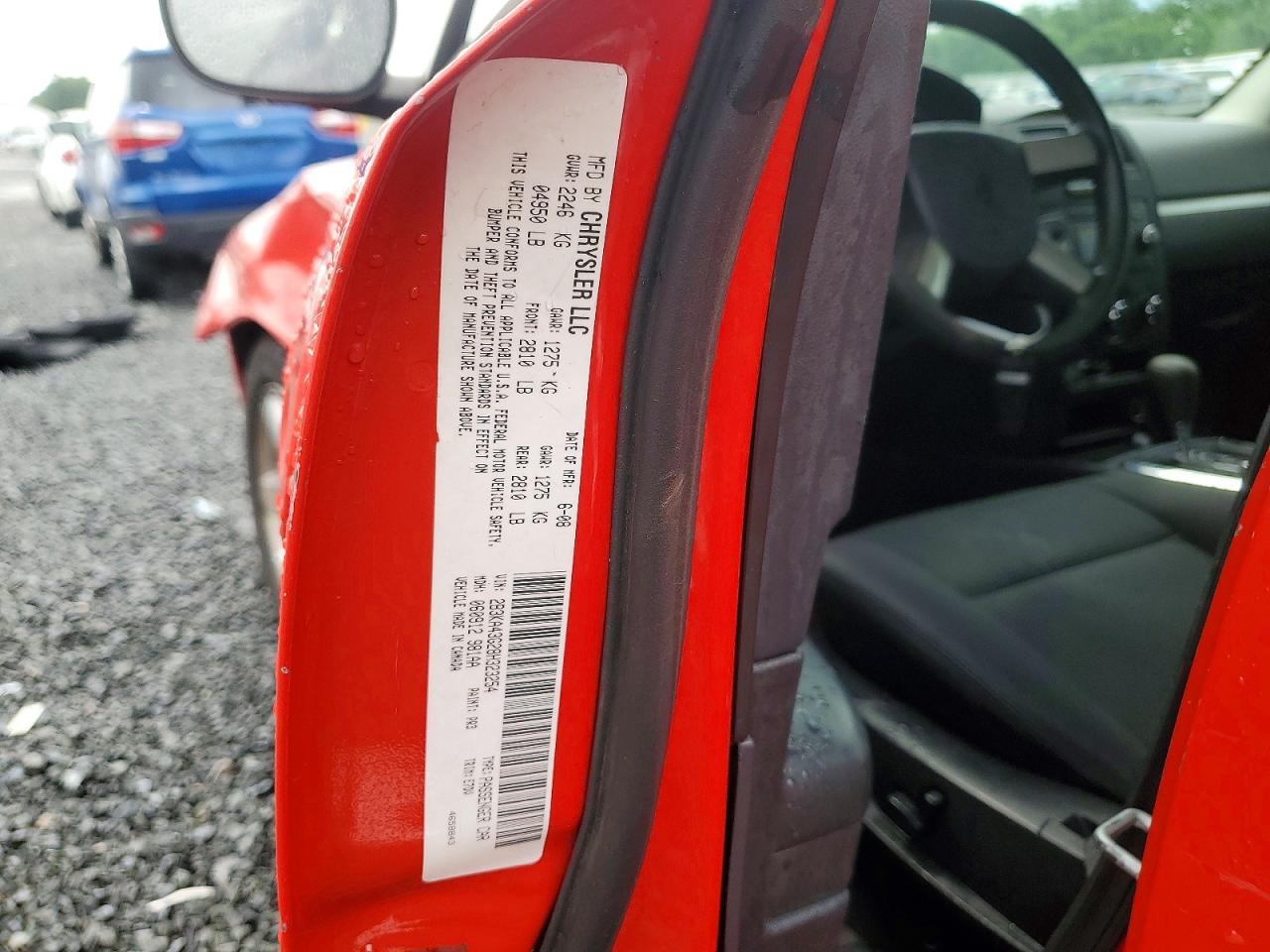 2008 Dodge Charger Red vin: 2B3KA43G28H323254