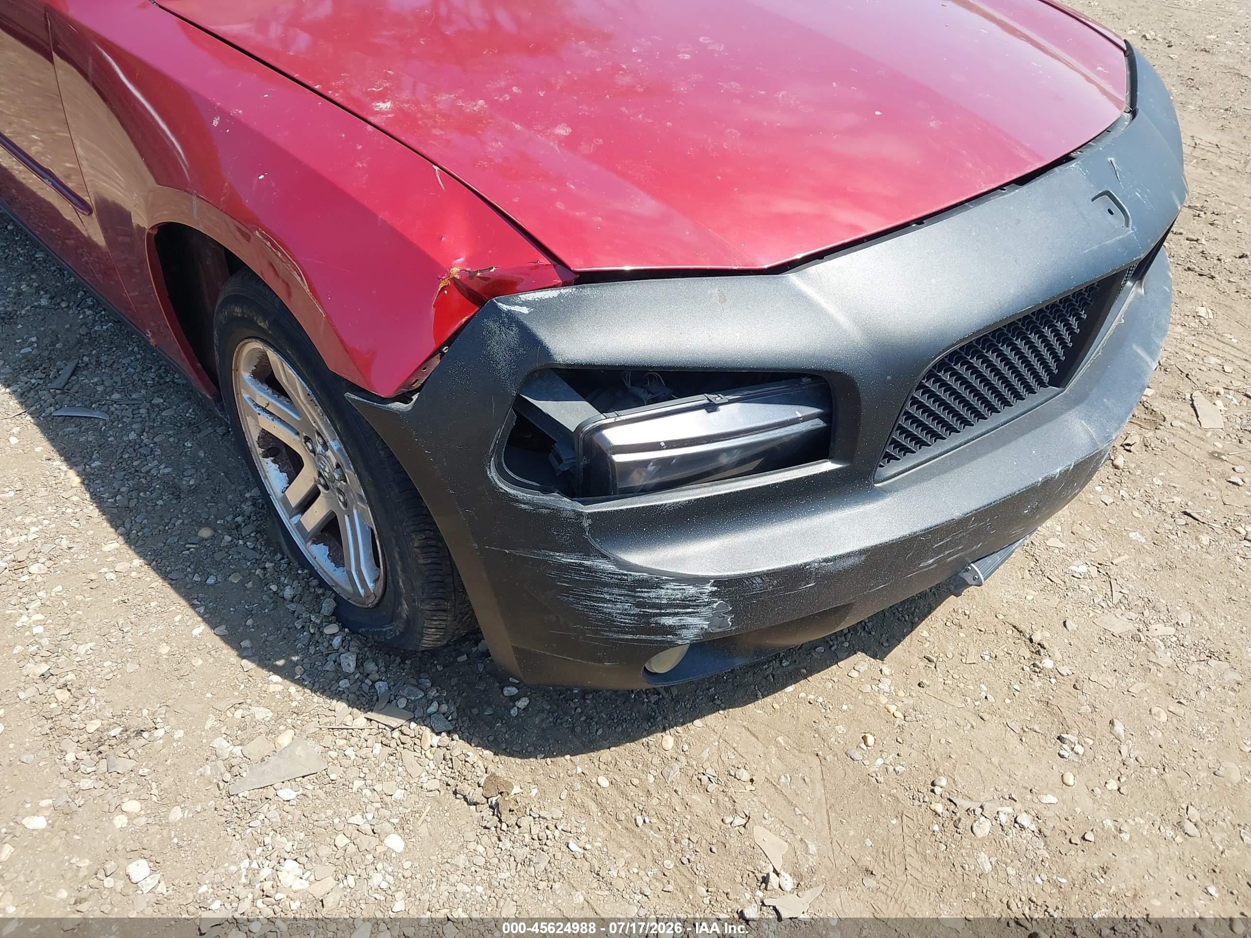 2006 Dodge Charger   Red vin: 2B3KA43G36H185592