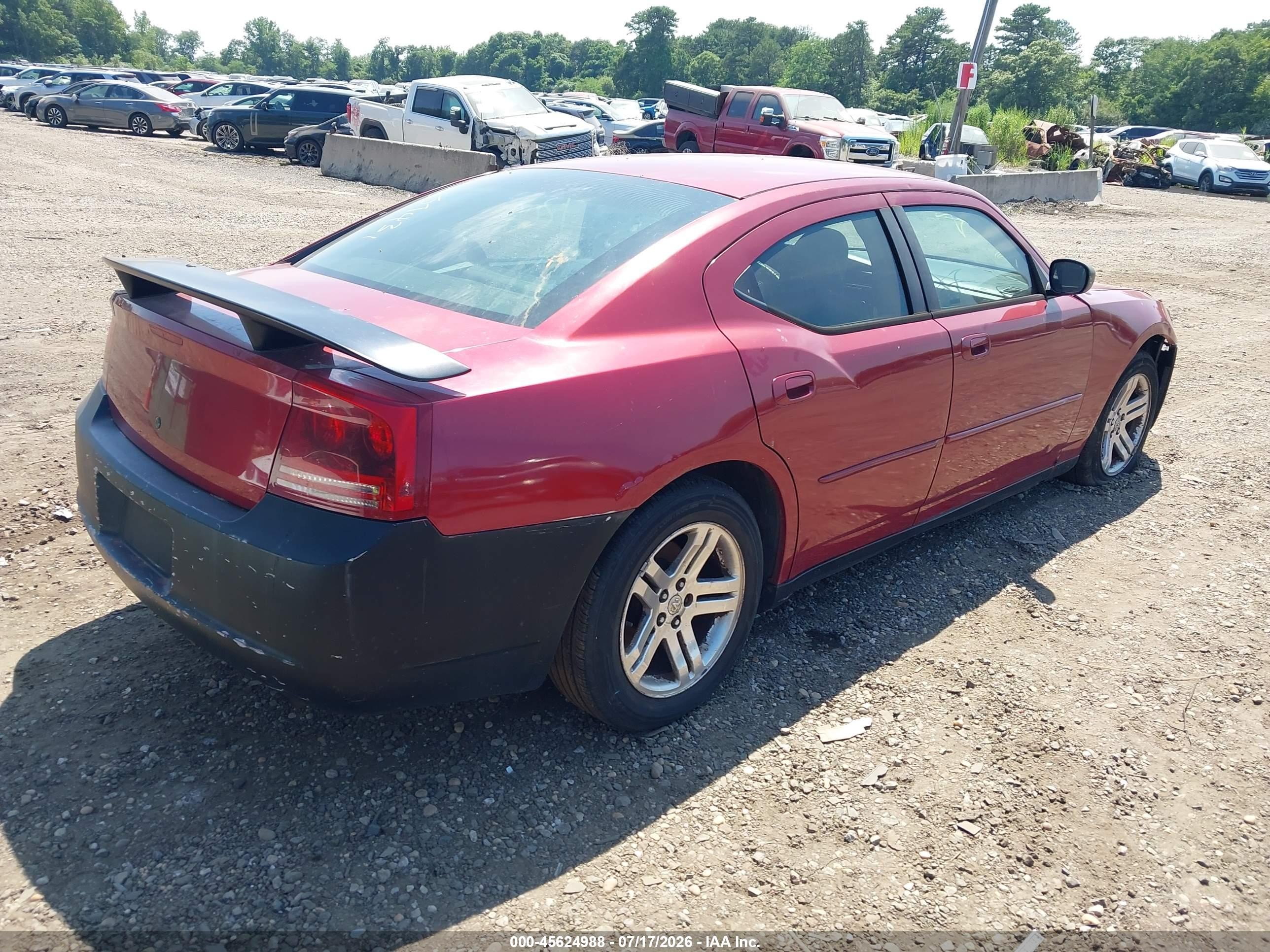 2006 Dodge Charger   Red vin: 2B3KA43G36H185592
