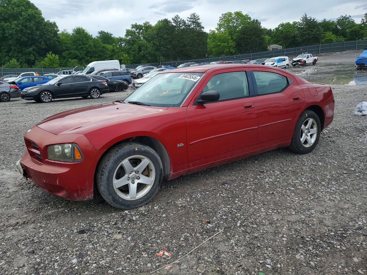 2008 Dodge Charger Red vin: 2B3KA43G38H220005