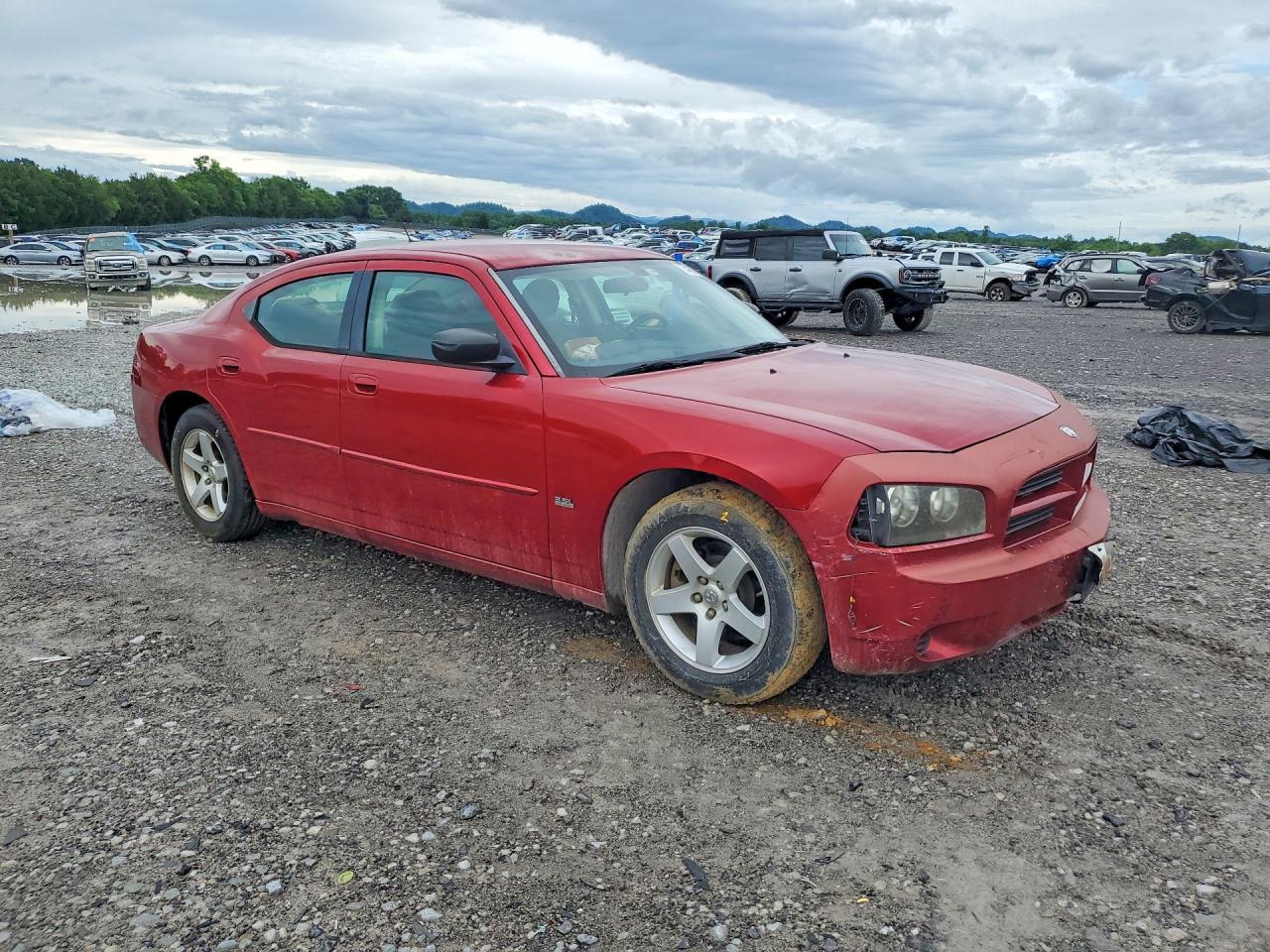 2008 Dodge Charger Red vin: 2B3KA43G38H220005