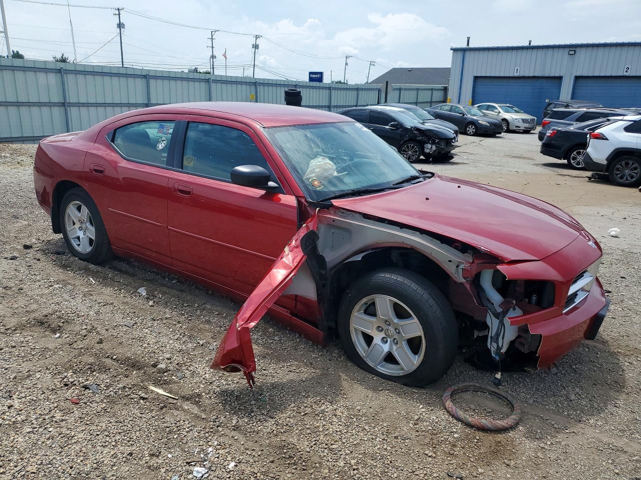 2007 Dodge Charger Se Red vin: 2B3KA43G47H680384