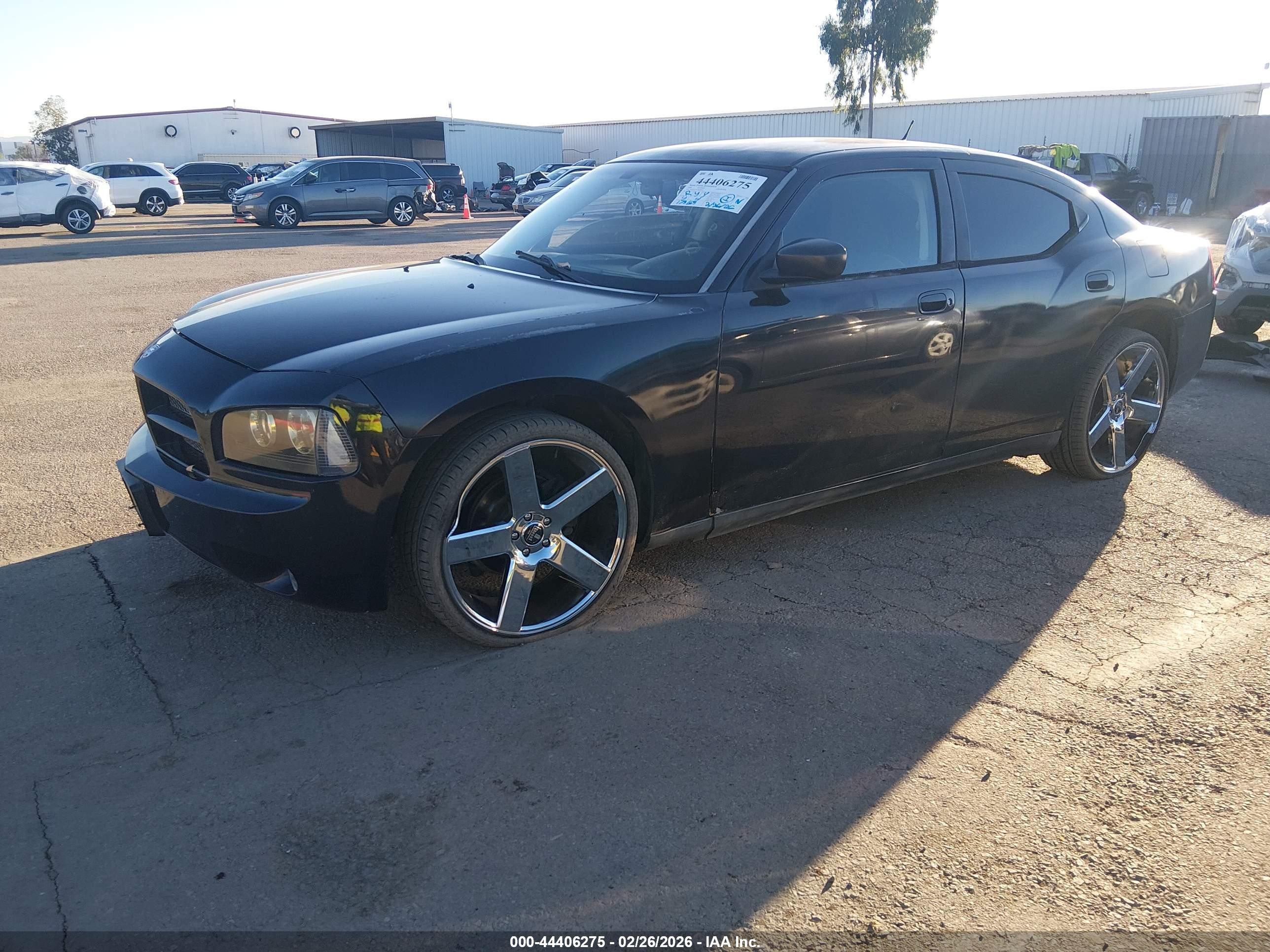 2008 Dodge Charger   Black vin: 2B3KA43G58H228347