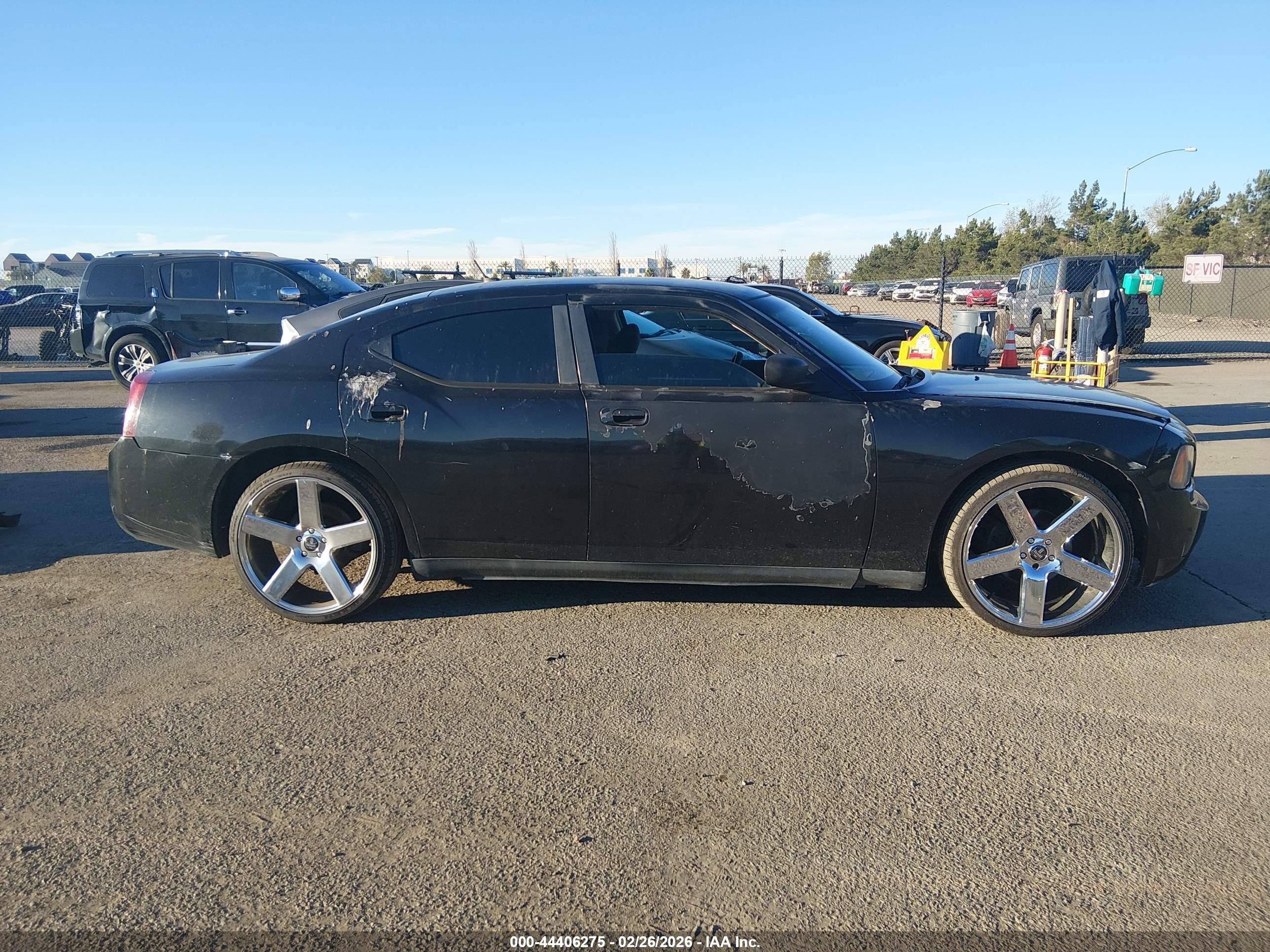 2008 Dodge Charger   Black vin: 2B3KA43G58H228347