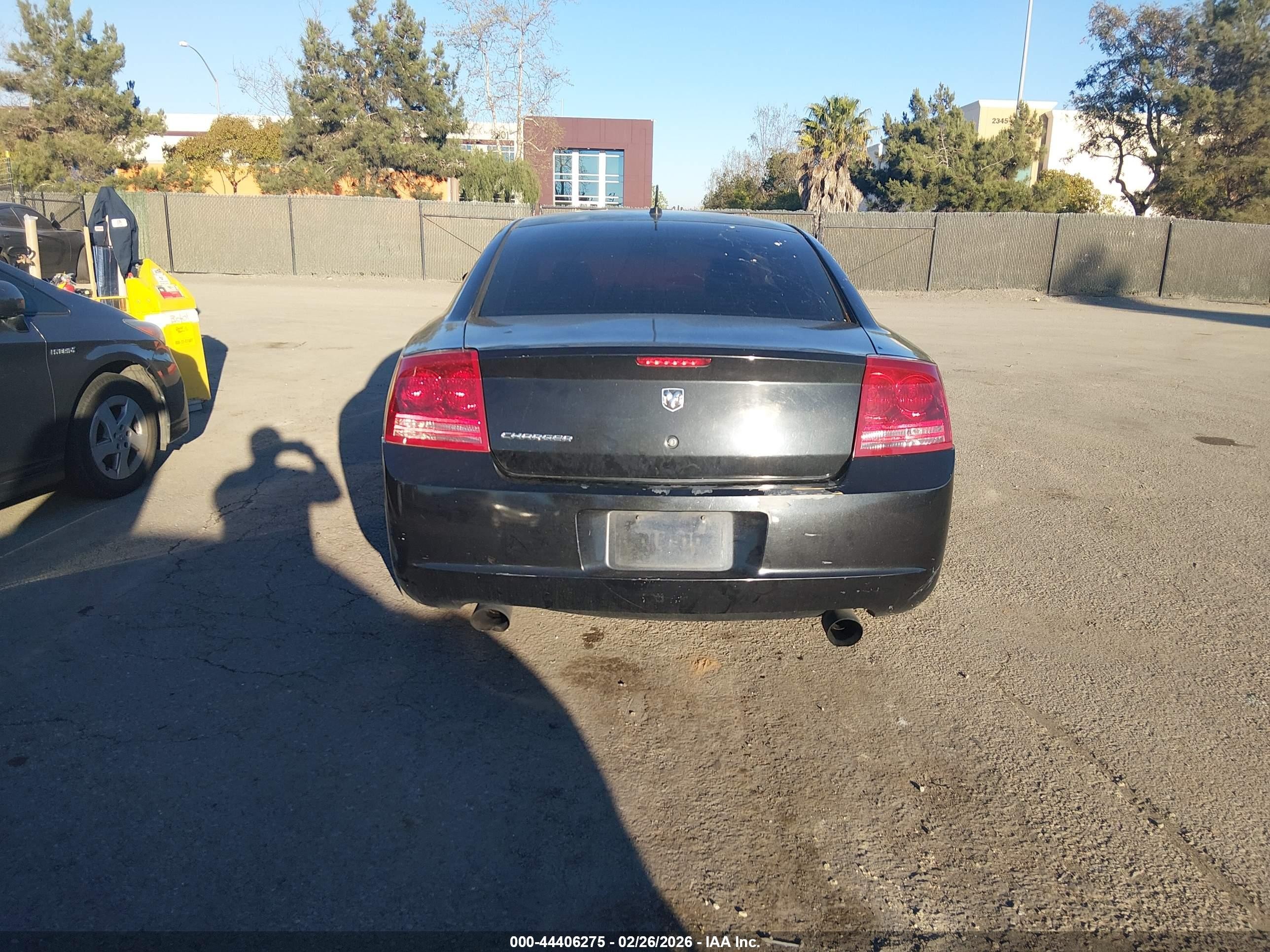 2008 Dodge Charger   Black vin: 2B3KA43G58H228347