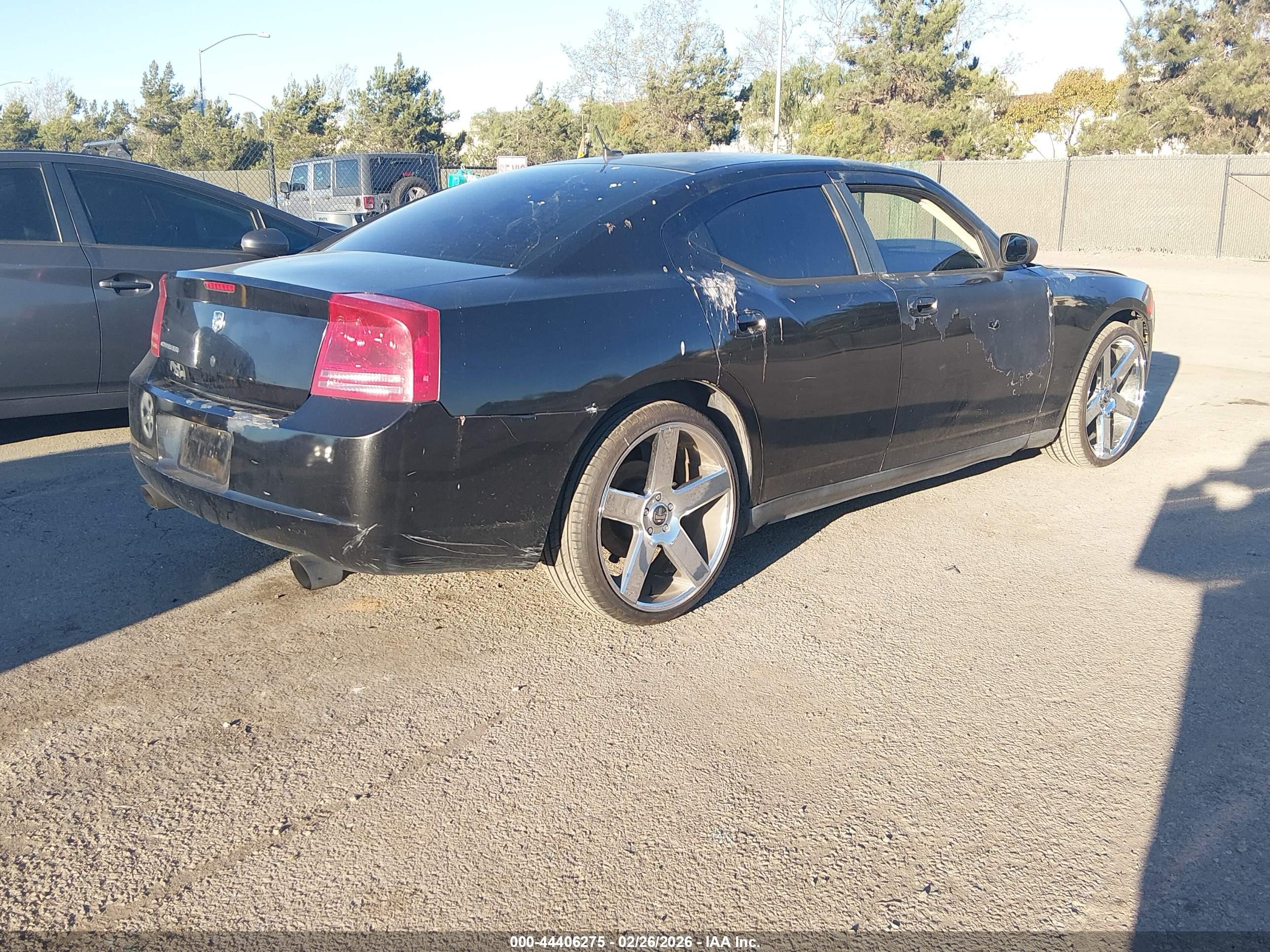 2008 Dodge Charger   Black vin: 2B3KA43G58H228347
