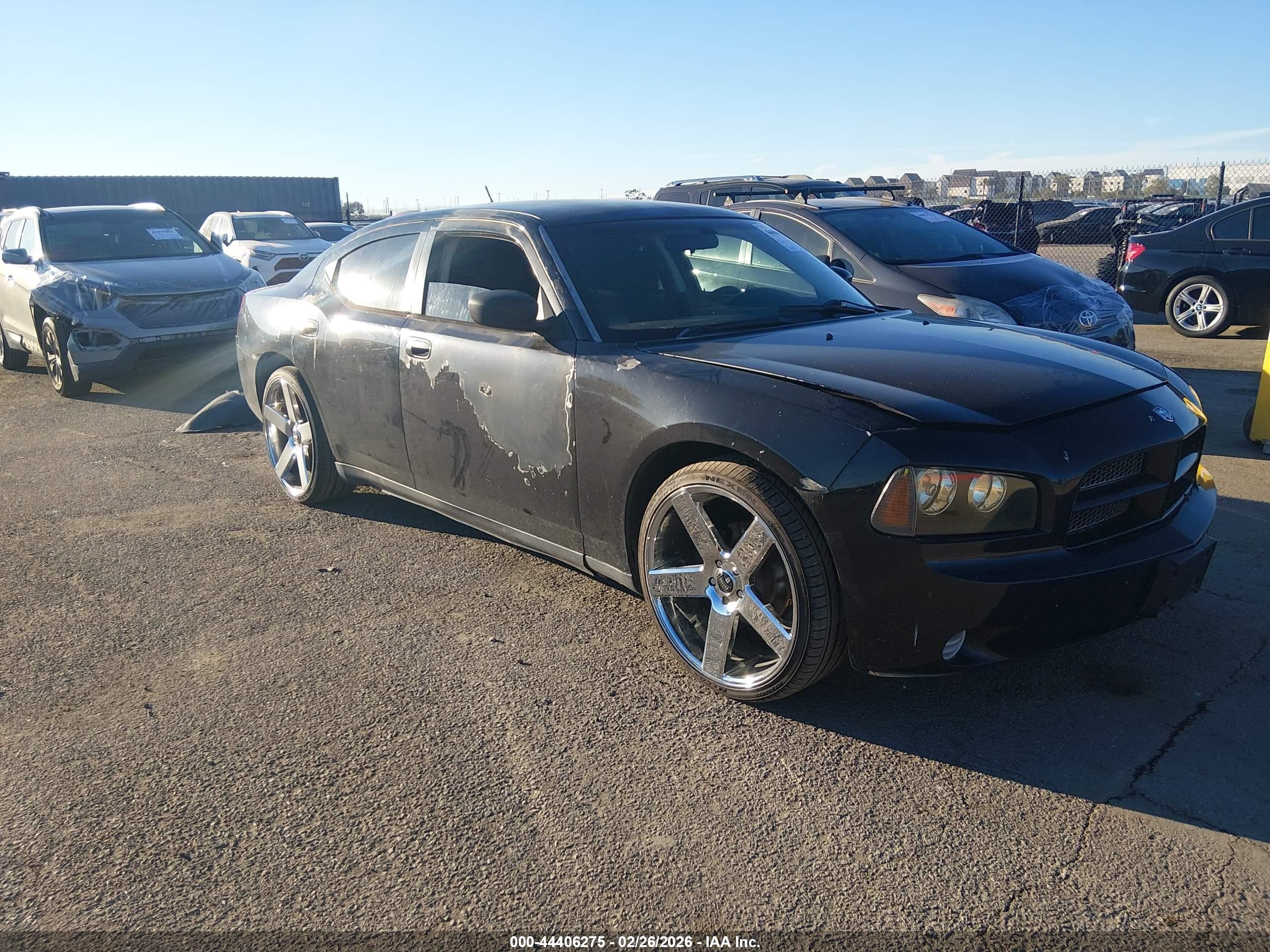 2008 Dodge Charger   Black vin: 2B3KA43G58H228347