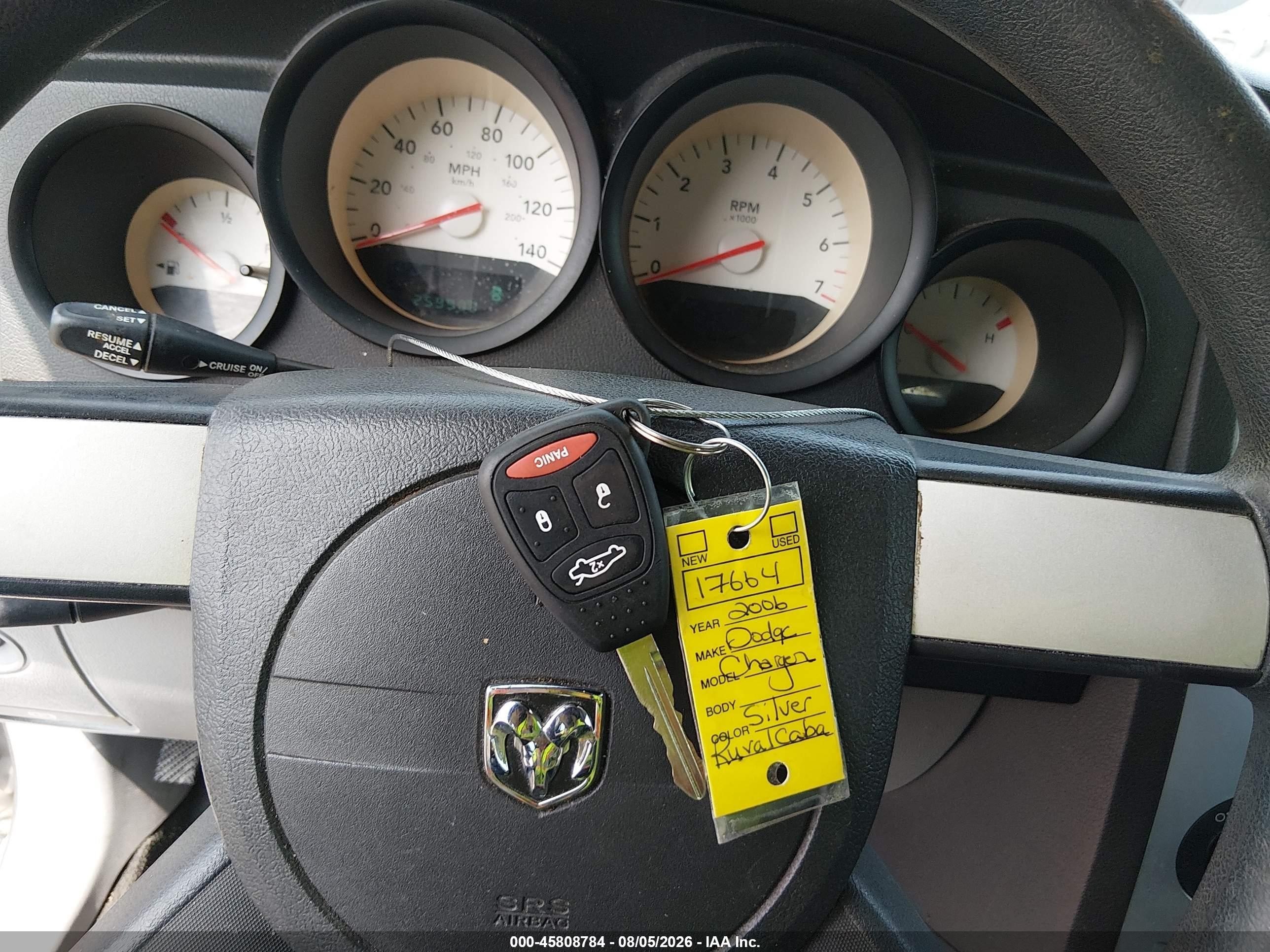 2006 Dodge Charger   Gray vin: 2B3KA43G76H427610