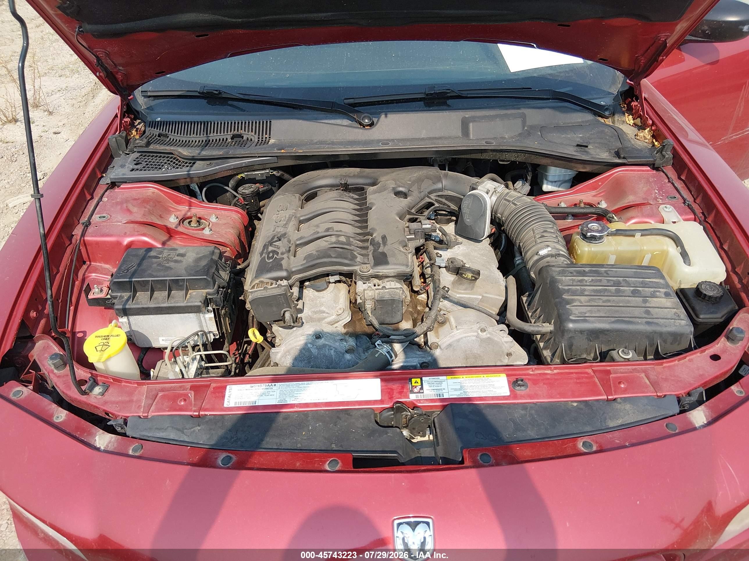 2006 Dodge Charger Red vin: 2B3KA43G76H457934