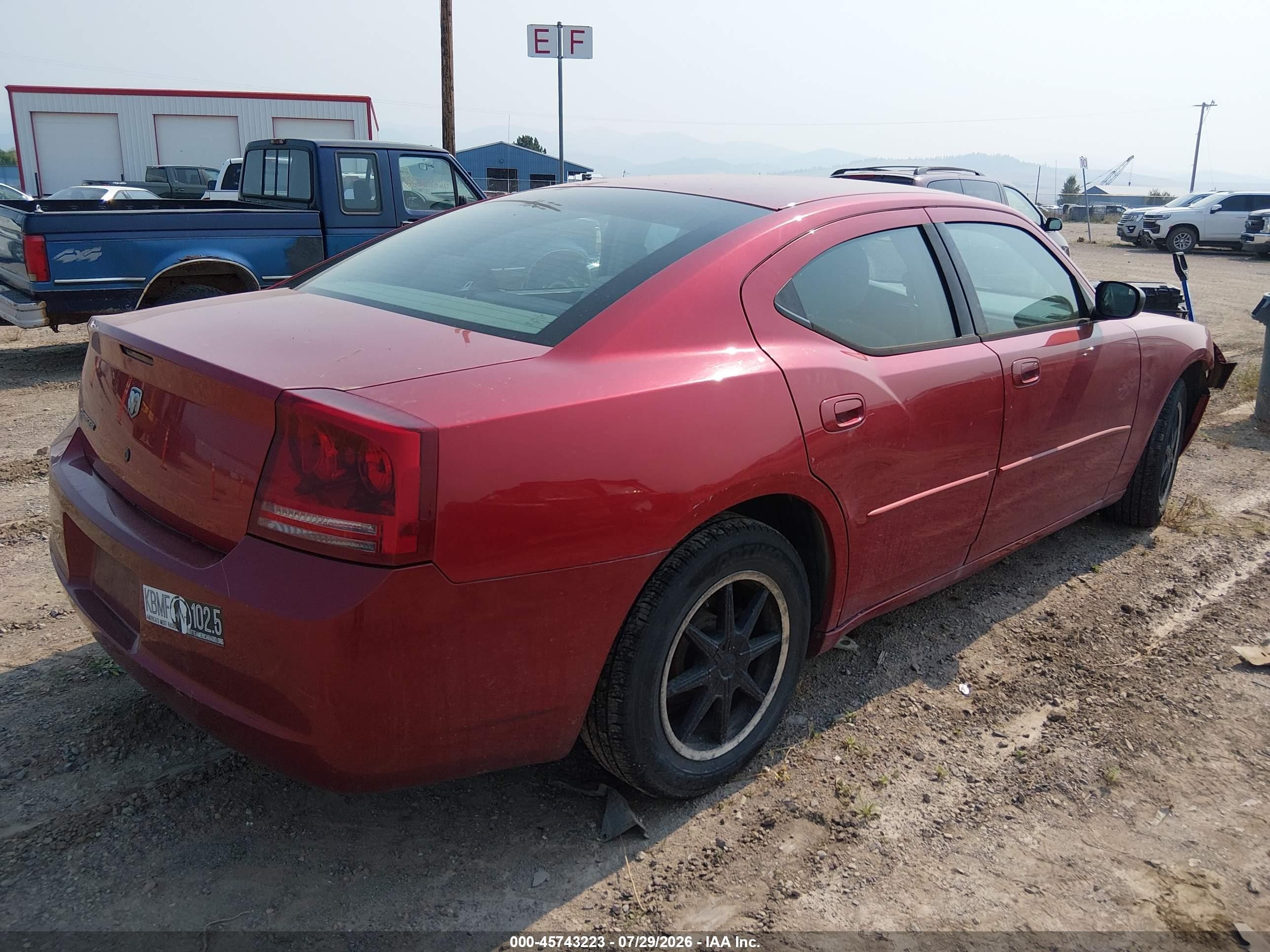 2006 Dodge Charger Red vin: 2B3KA43G76H457934