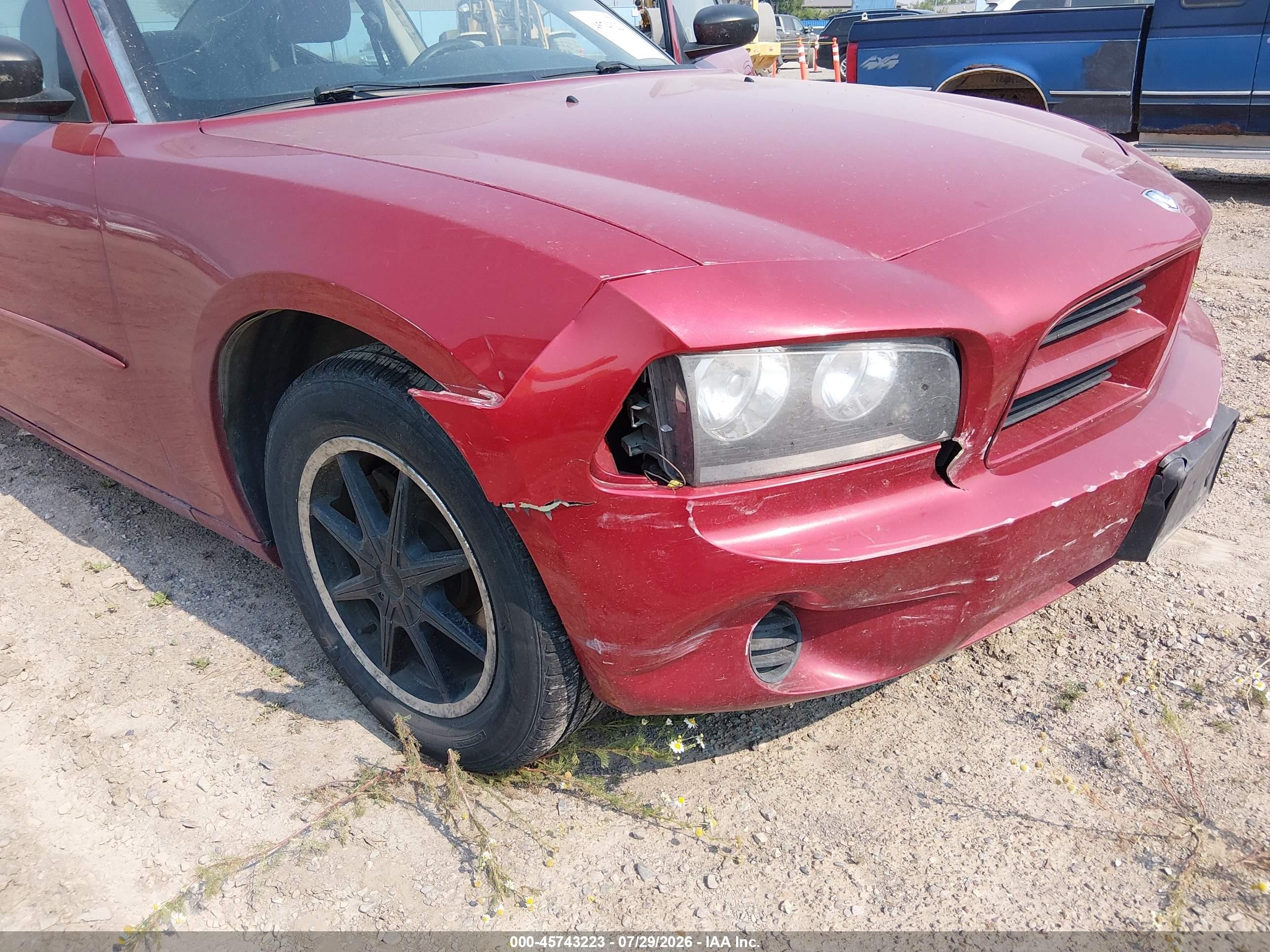 2006 Dodge Charger Red vin: 2B3KA43G76H457934