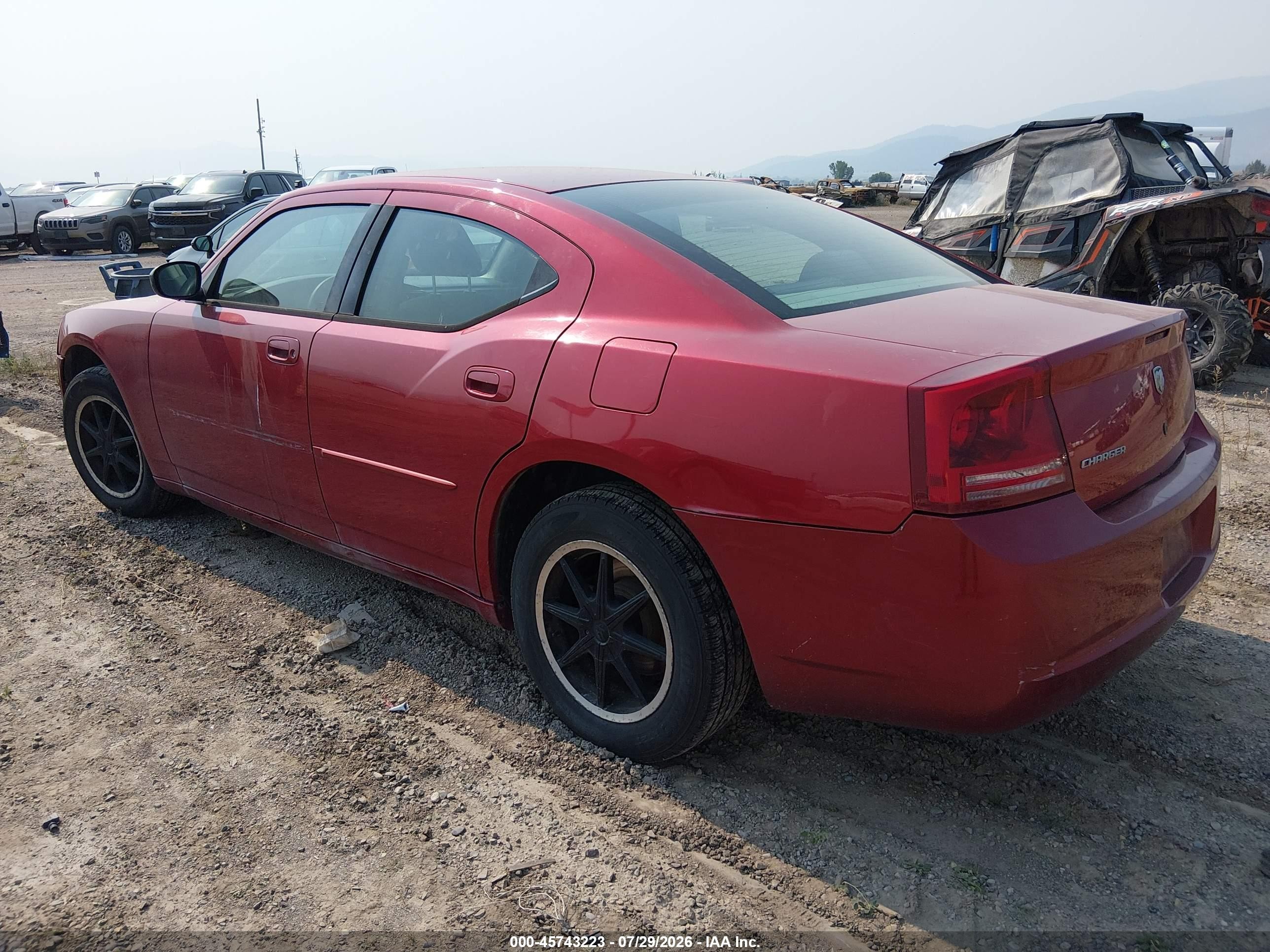 2006 Dodge Charger Red vin: 2B3KA43G76H457934