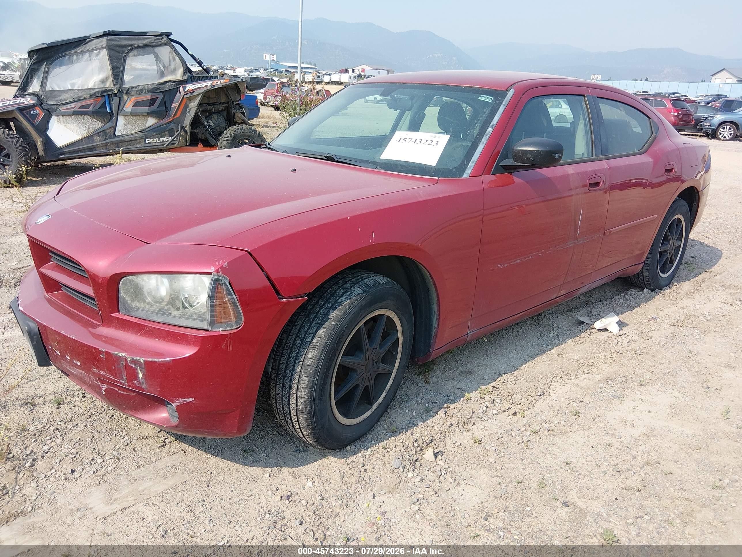 2006 Dodge Charger Red vin: 2B3KA43G76H457934
