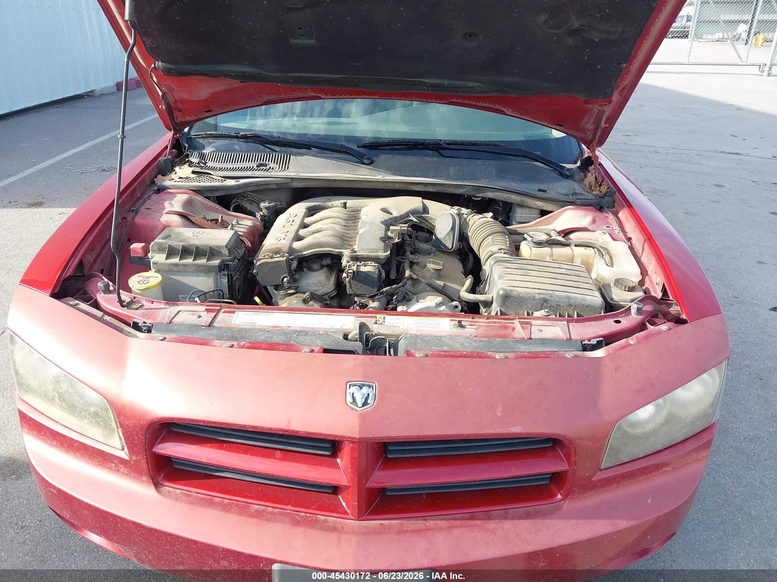 2006 Dodge Charger   Red vin: 2B3KA43G96H492104