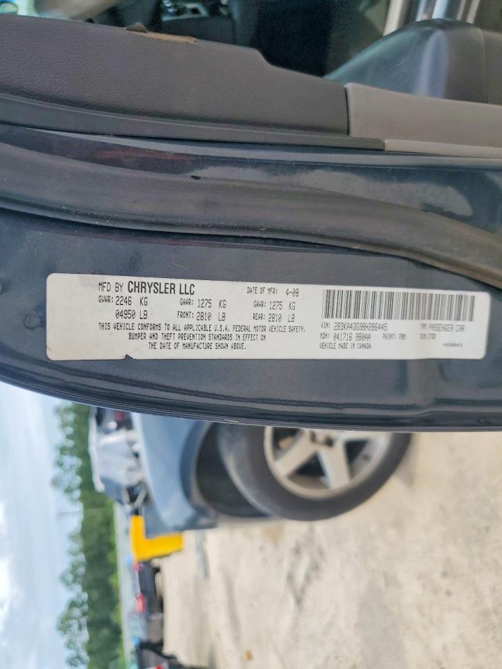 2008 Dodge Charger Blue vin: 2B3KA43G98H286445