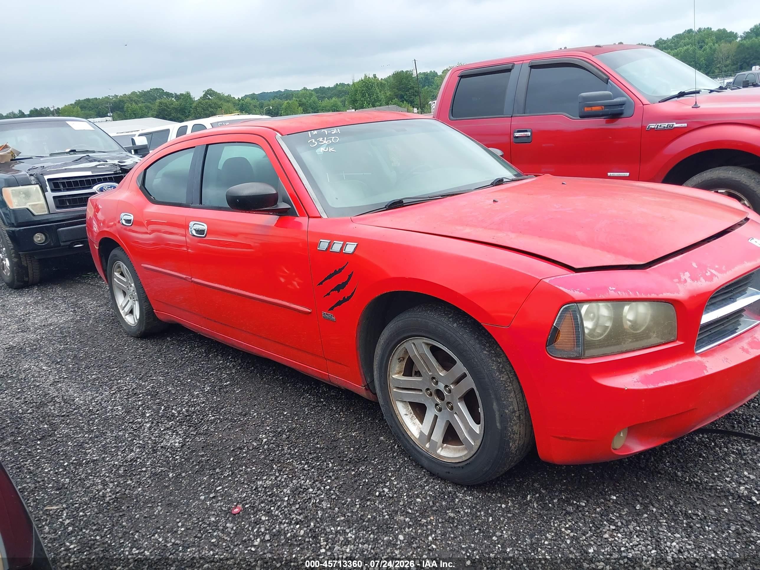 2007 Dodge Charger   Красный vin: 2B3KA43GX7H614230