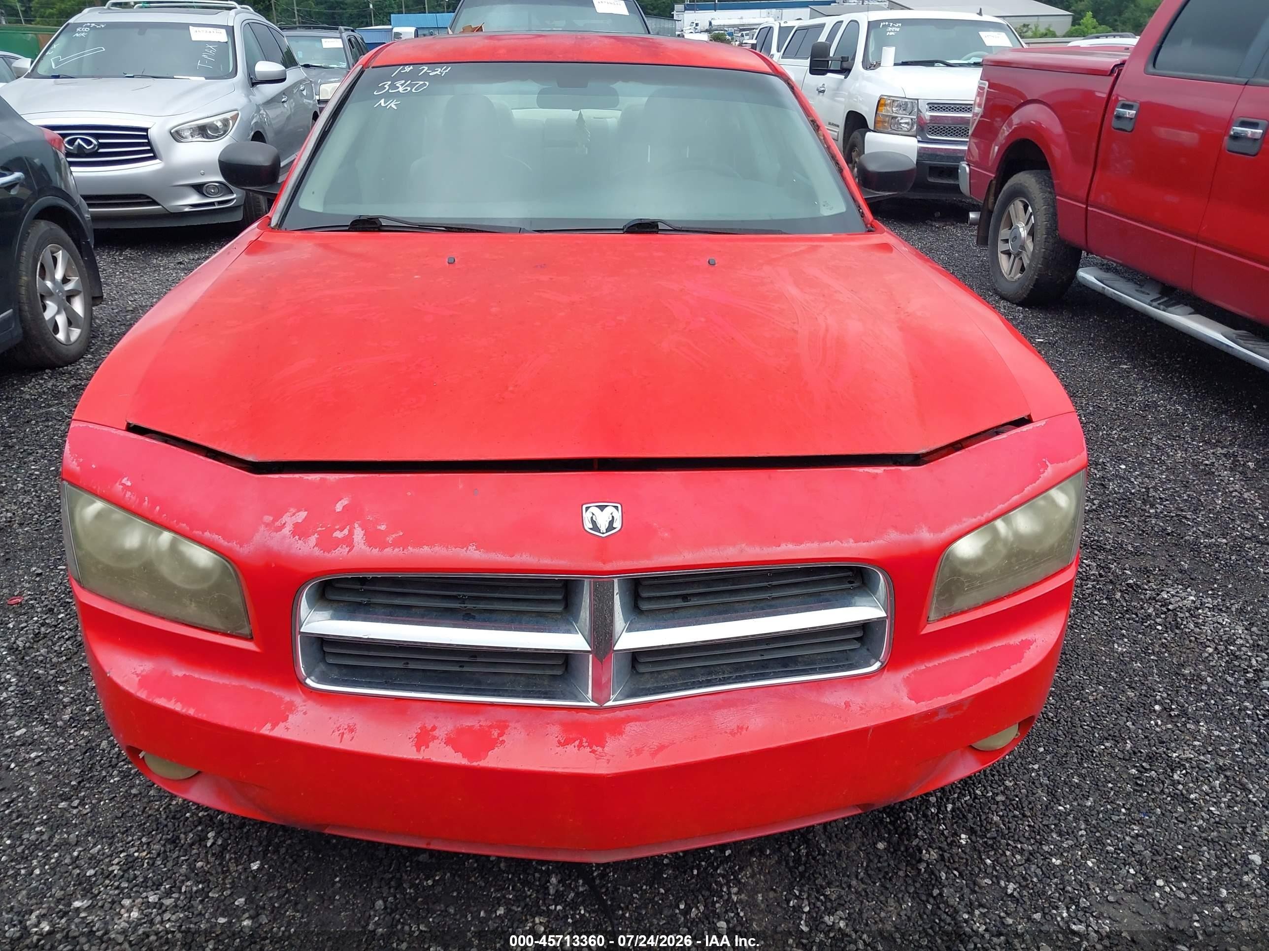 2007 Dodge Charger   Красный vin: 2B3KA43GX7H614230