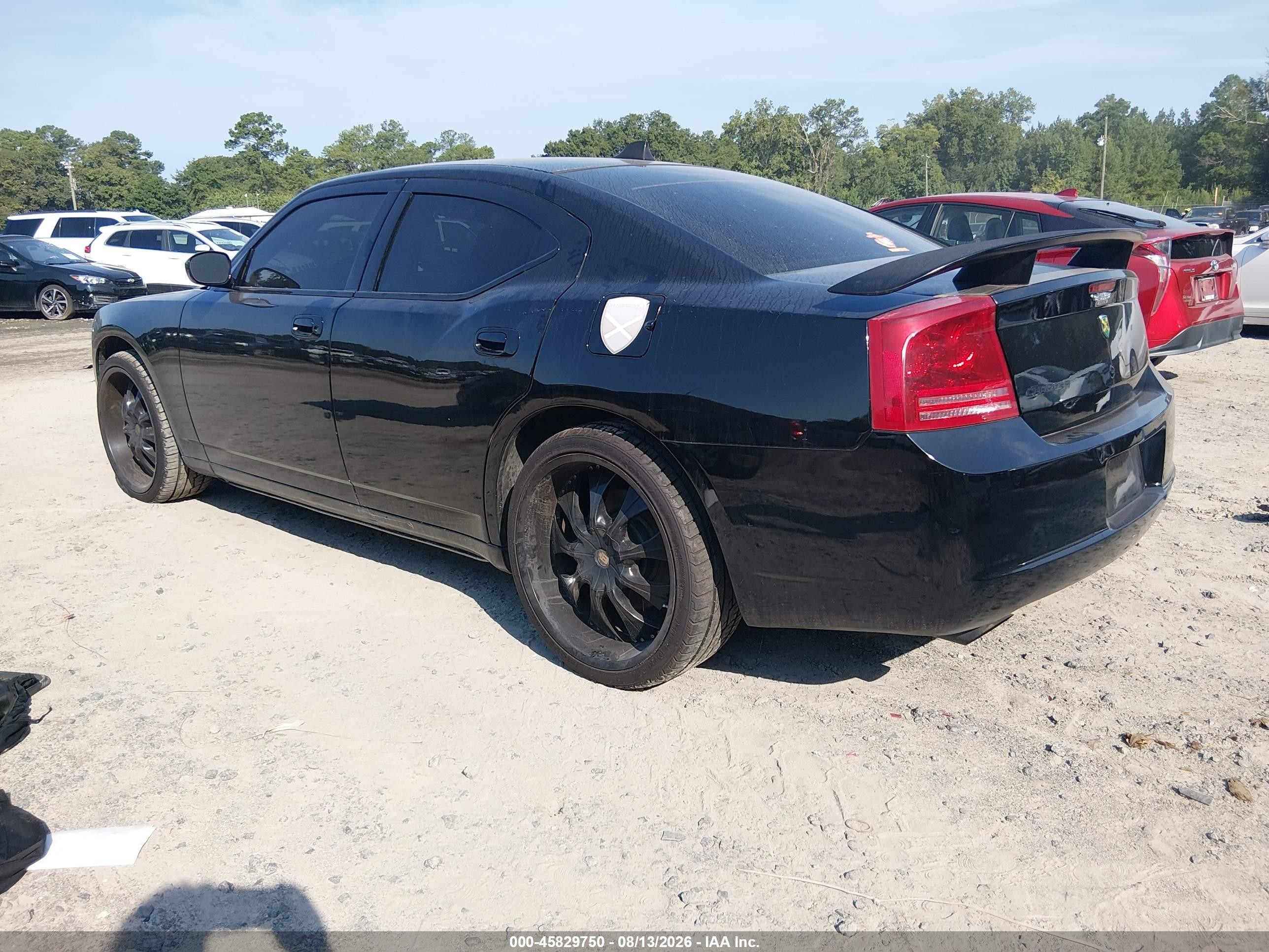 2008 Dodge Charger Black vin: 2B3KA43H78H271399