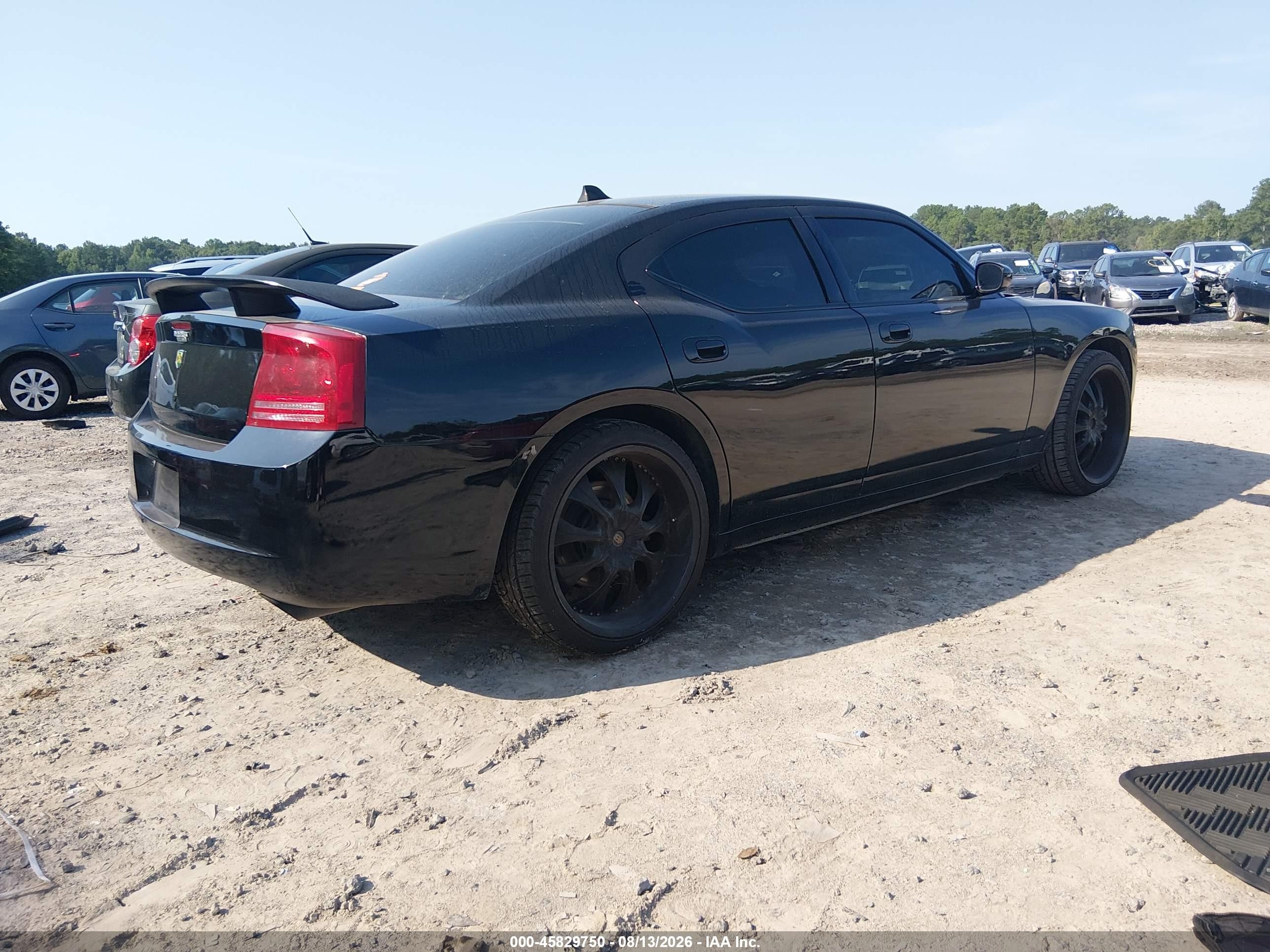 2008 Dodge Charger Black vin: 2B3KA43H78H271399