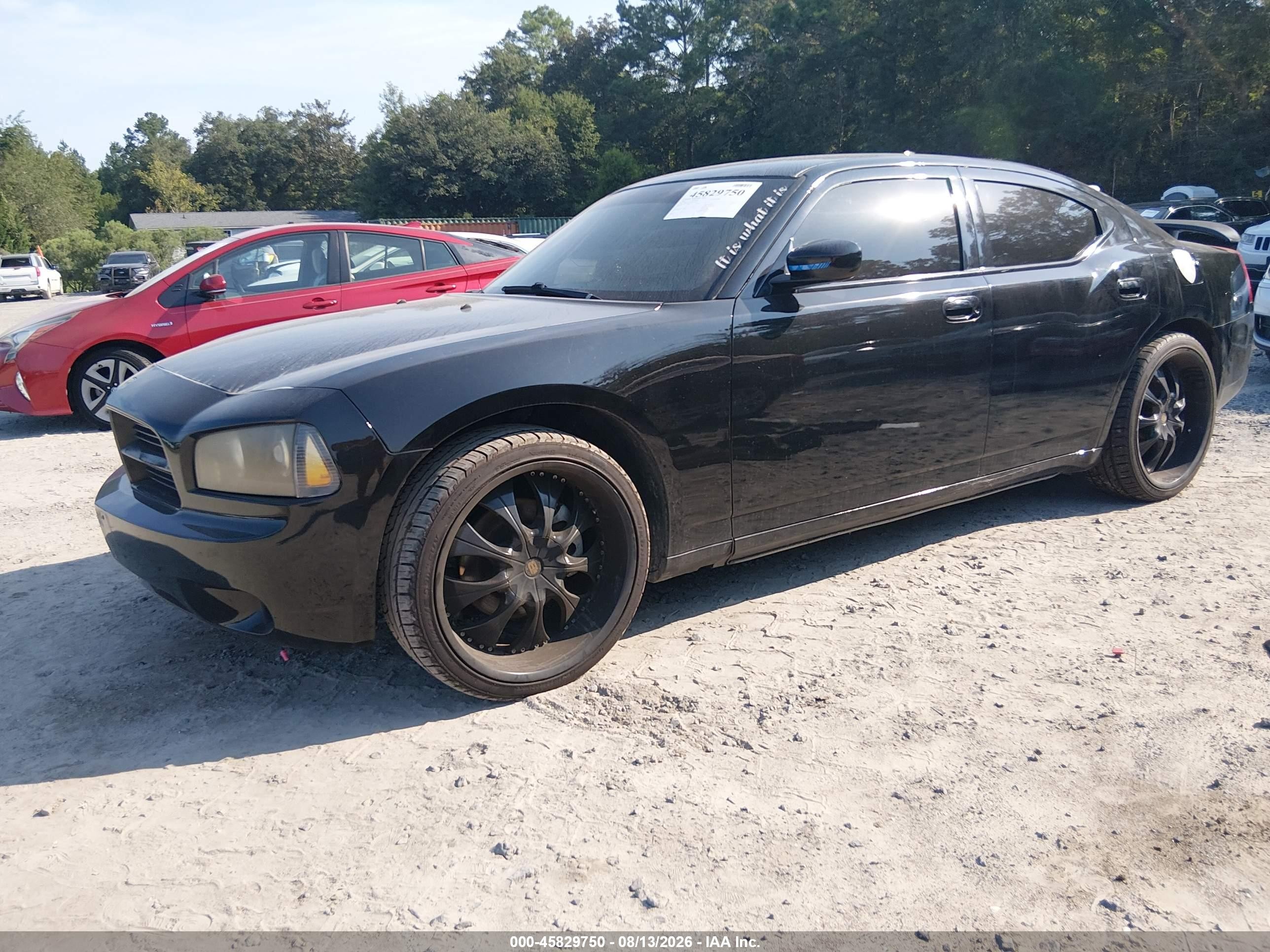 2008 Dodge Charger Black vin: 2B3KA43H78H271399