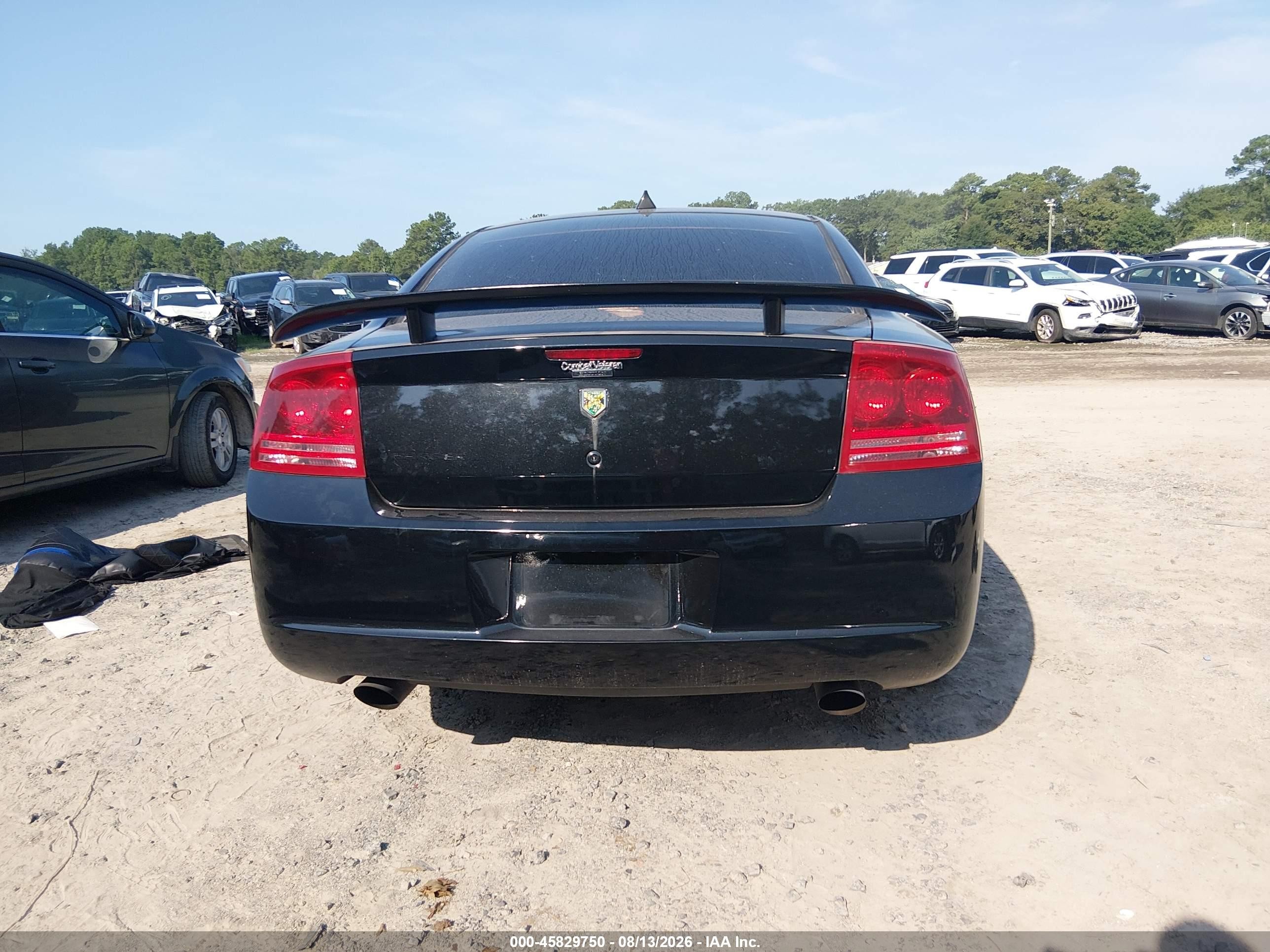 2008 Dodge Charger Black vin: 2B3KA43H78H271399