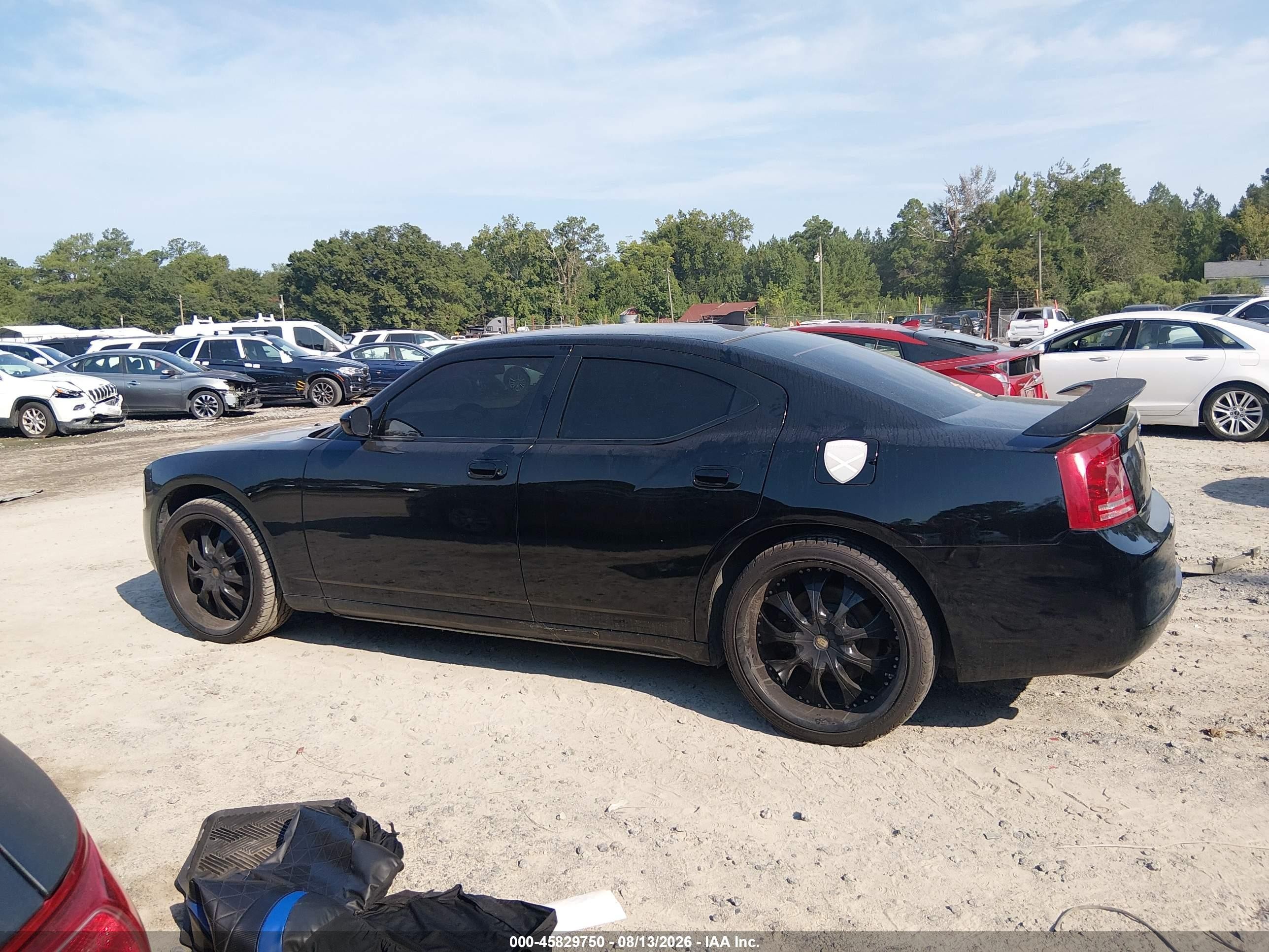 2008 Dodge Charger Black vin: 2B3KA43H78H271399