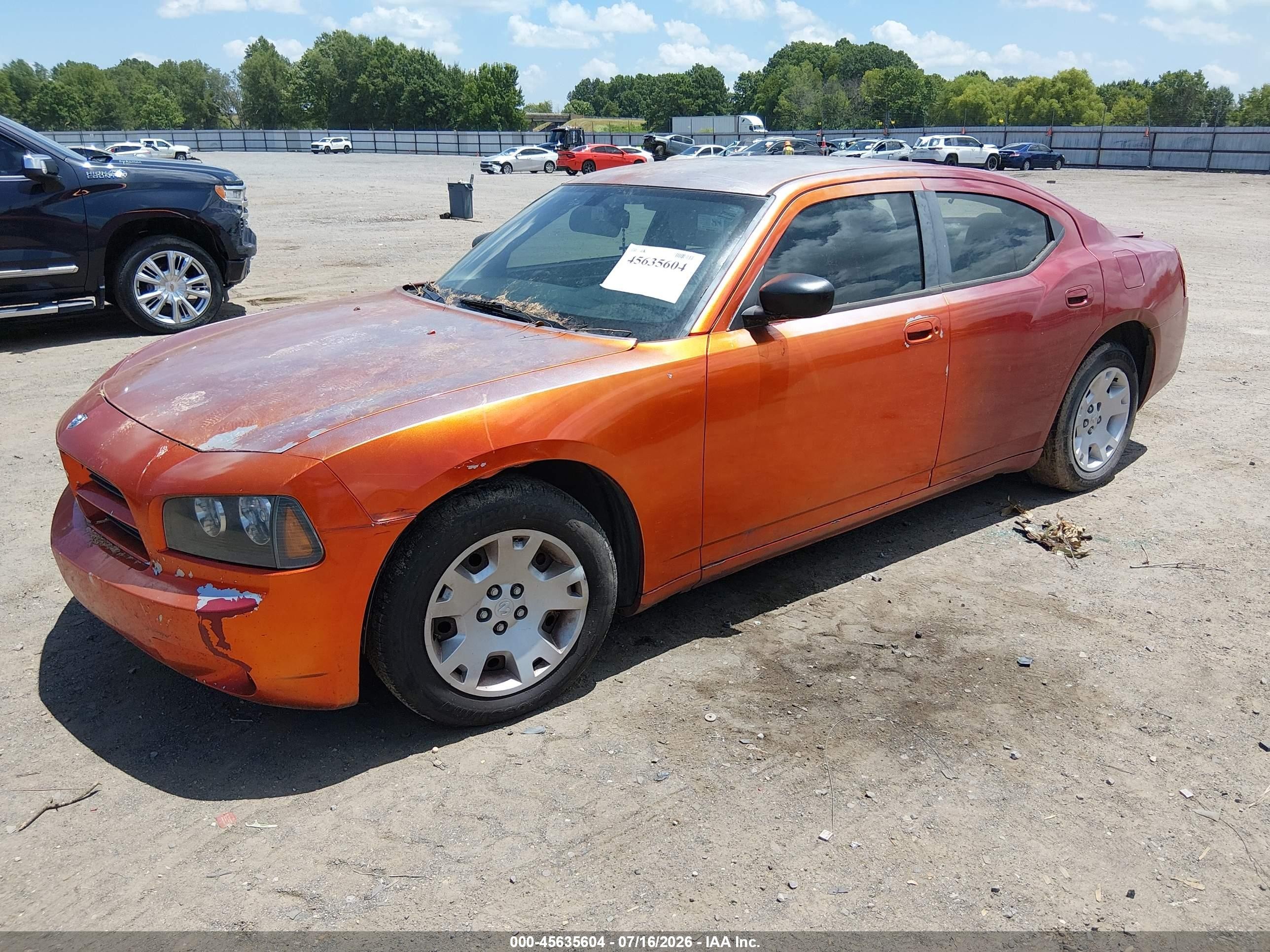 2007 Dodge Charger   Red vin: 2B3KA43R07H681548