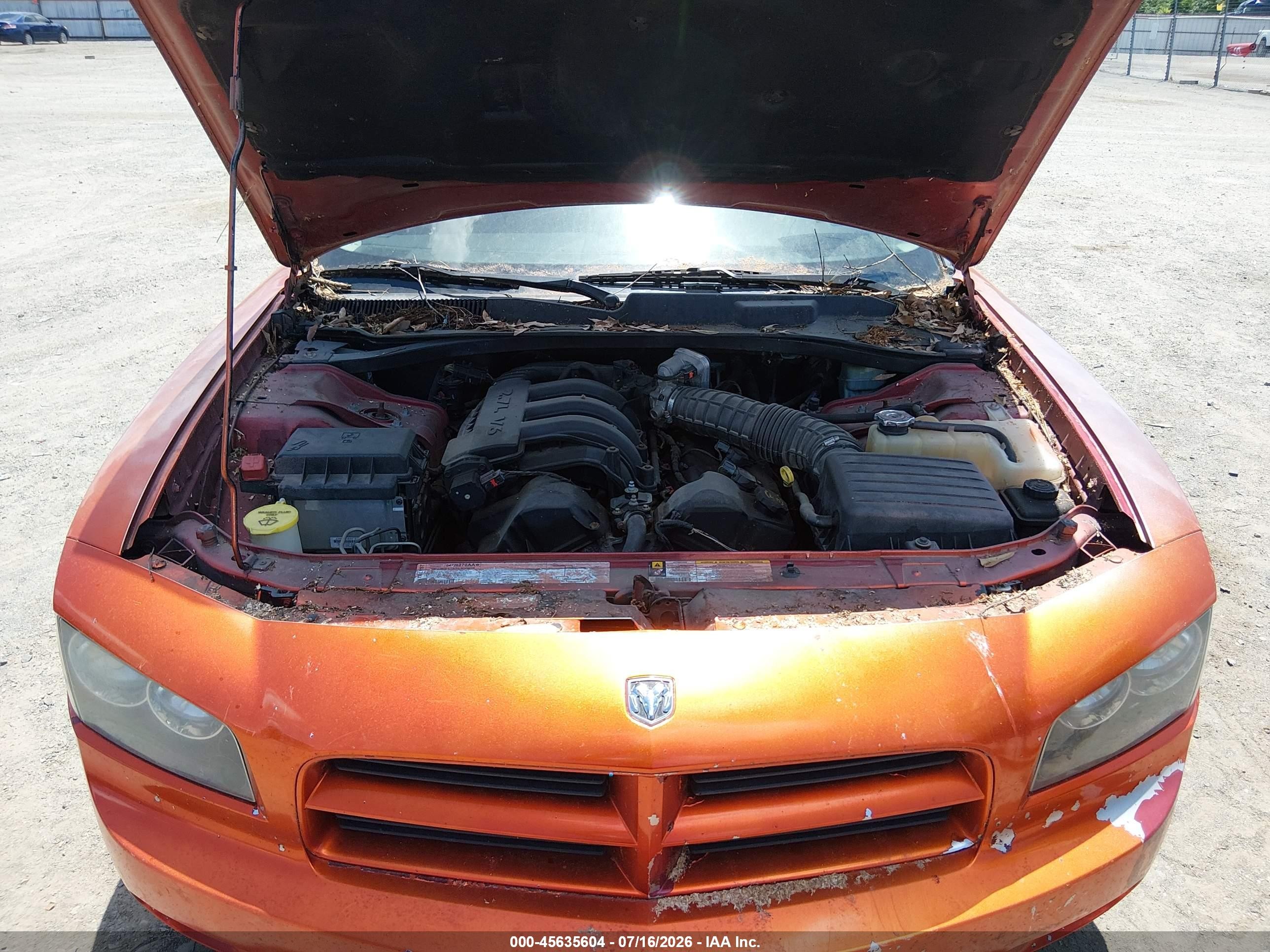 2007 Dodge Charger   Red vin: 2B3KA43R07H681548