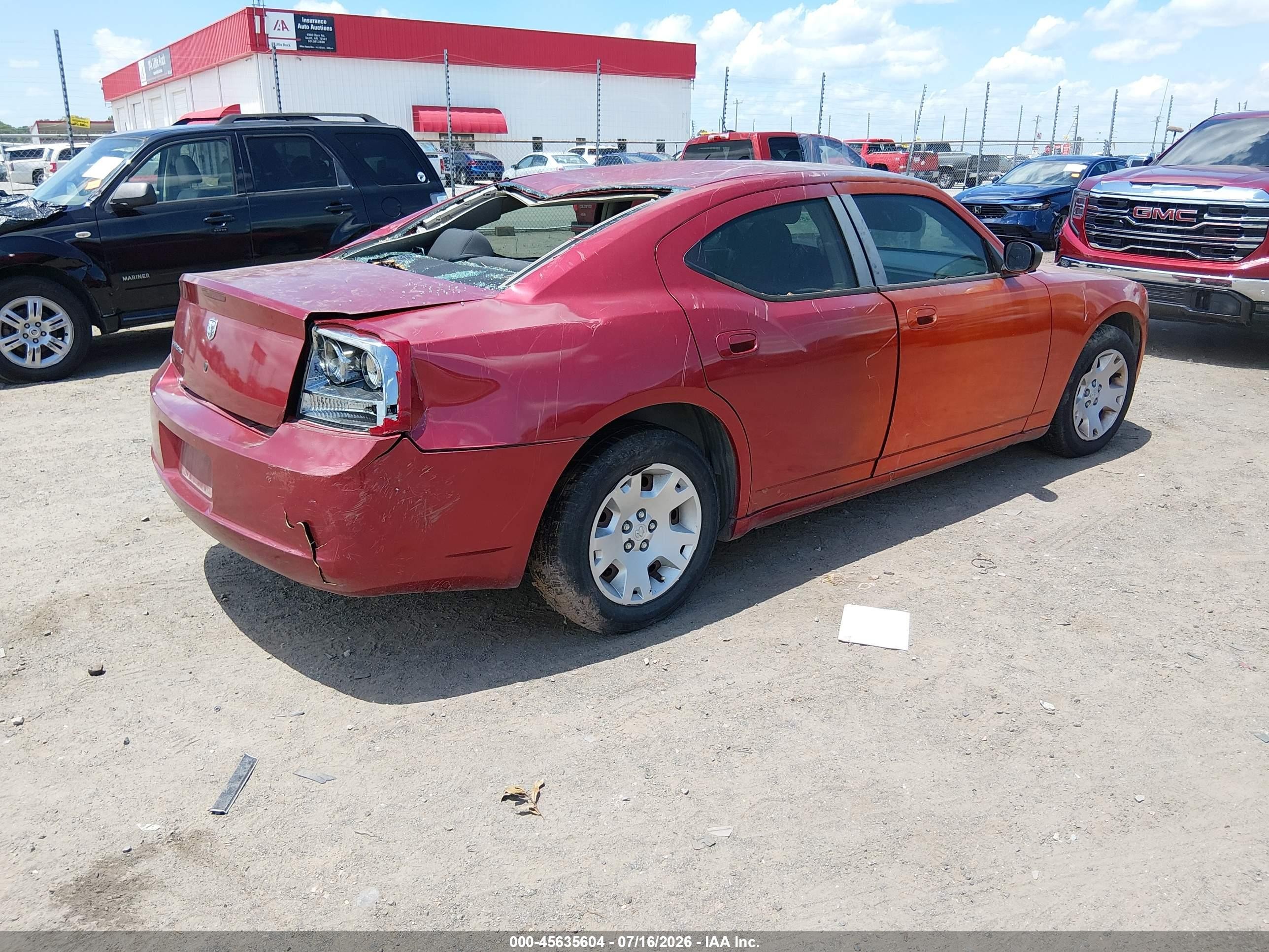 2007 Dodge Charger   Red vin: 2B3KA43R07H681548