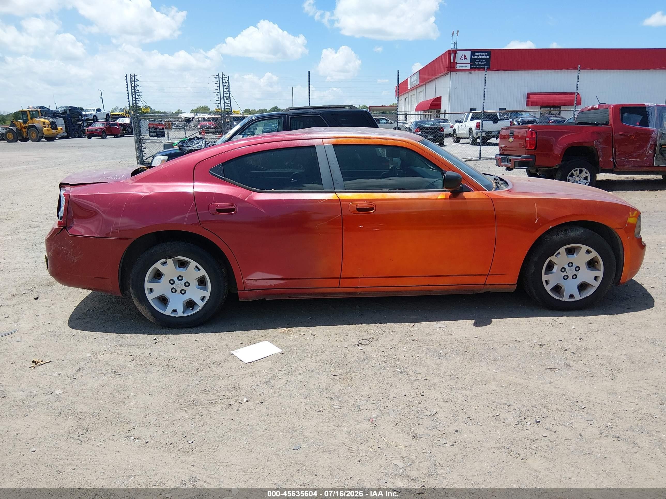 2007 Dodge Charger   Red vin: 2B3KA43R07H681548