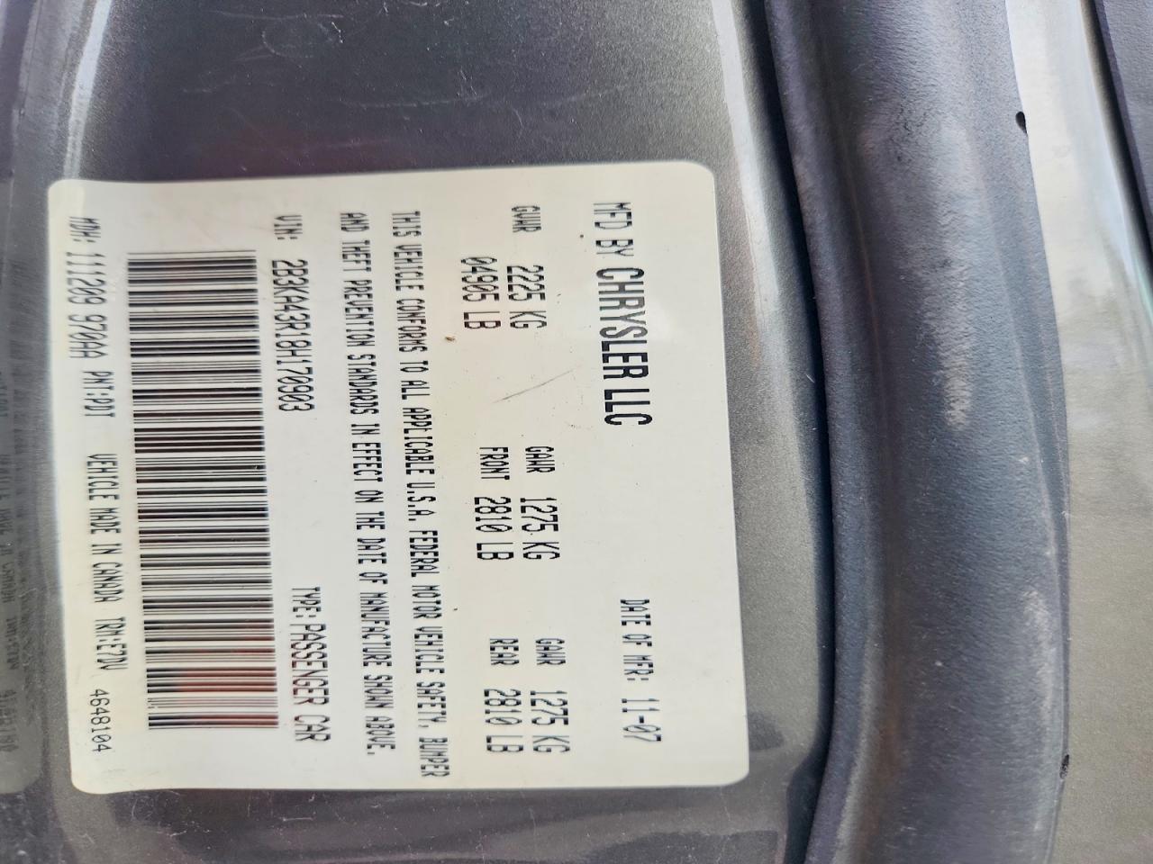 2008 Dodge Charger Gray vin: 2B3KA43R18H170903