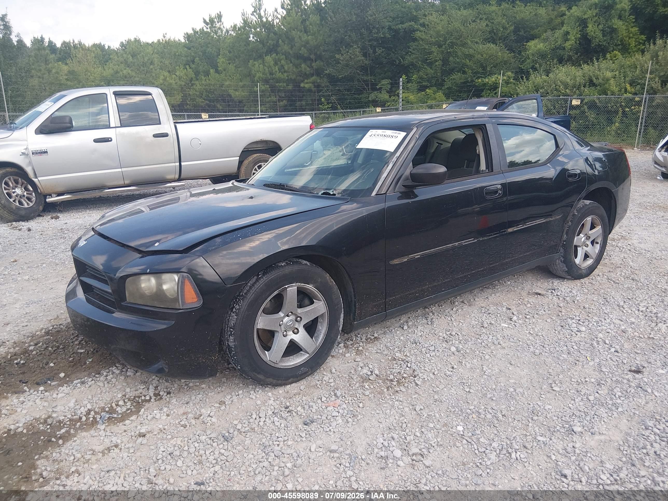 2008 Dodge Charger   Black vin: 2B3KA43R18H204922